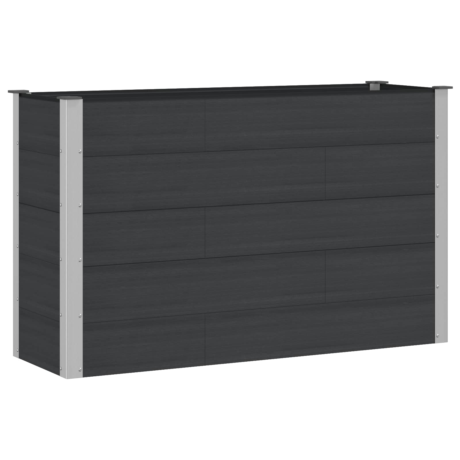 vidaXL Υπερυψωμένη Ζαρντινιέρα Μαύρο 150 x 50 x 91 cm - Image 2