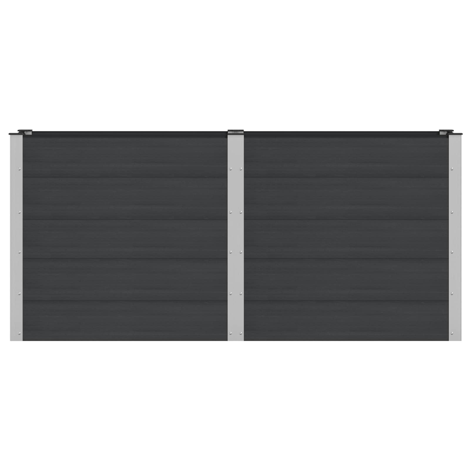 vidaXL Υπερυψωμένη Ζαρντινιέρα Μαύρο 200 x 50 x 91 cm - Image 3