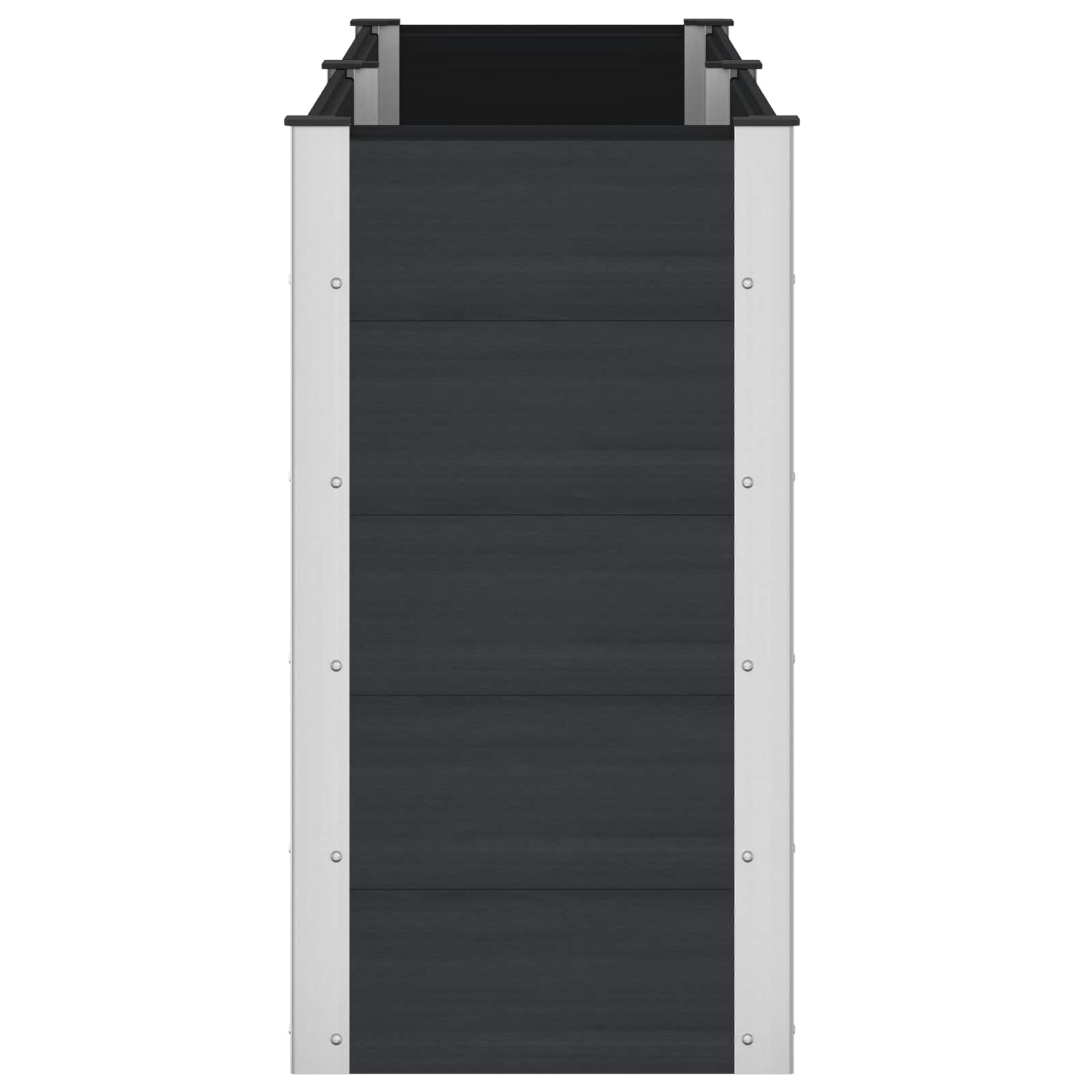 vidaXL Υπερυψωμένη Ζαρντινιέρα Μαύρο 200 x 50 x 91 cm - Image 4