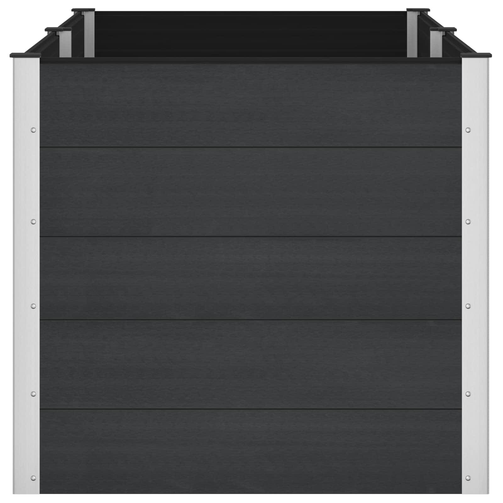 vidaXL Υπερυψωμένη Ζαρντινιέρα Μαύρο 200 x 100 x 91 εκ - Image 4