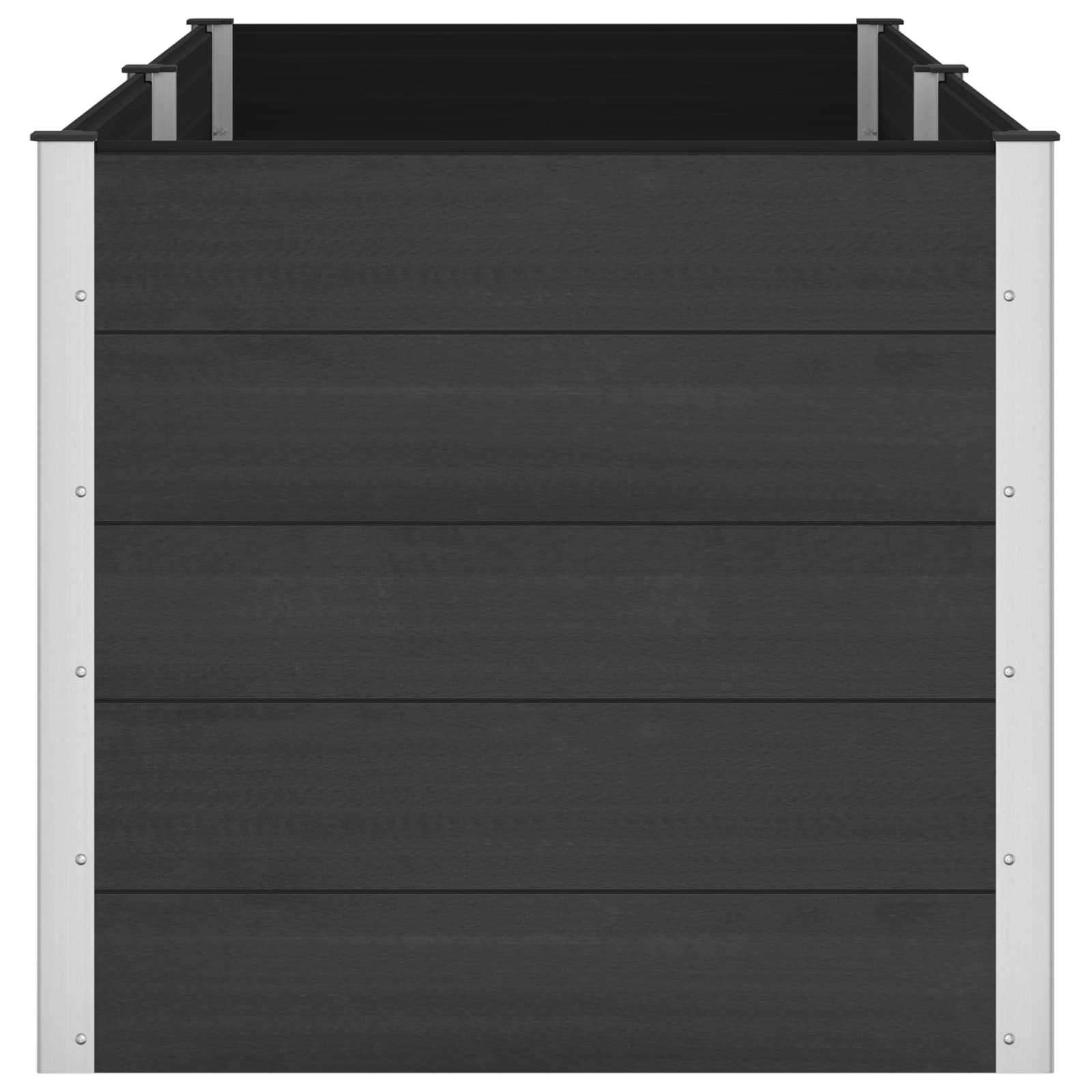 vidaXL Υπερυψωμένη Ζαρντινιέρα Μαύρο 250 x 100 x 91 cm - Image 4