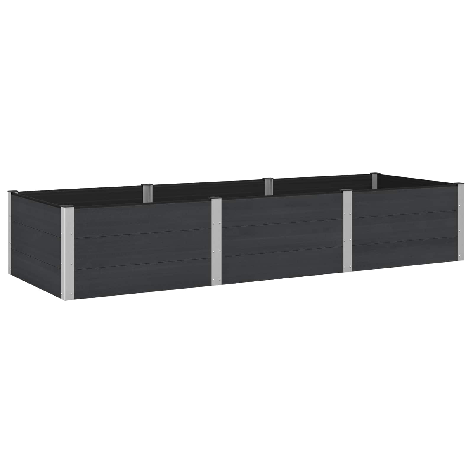 vidaXL Υπερυψωμένη Ζαρντινιέρα Μαύρο 300 x 100 x 54 cm - Image 2