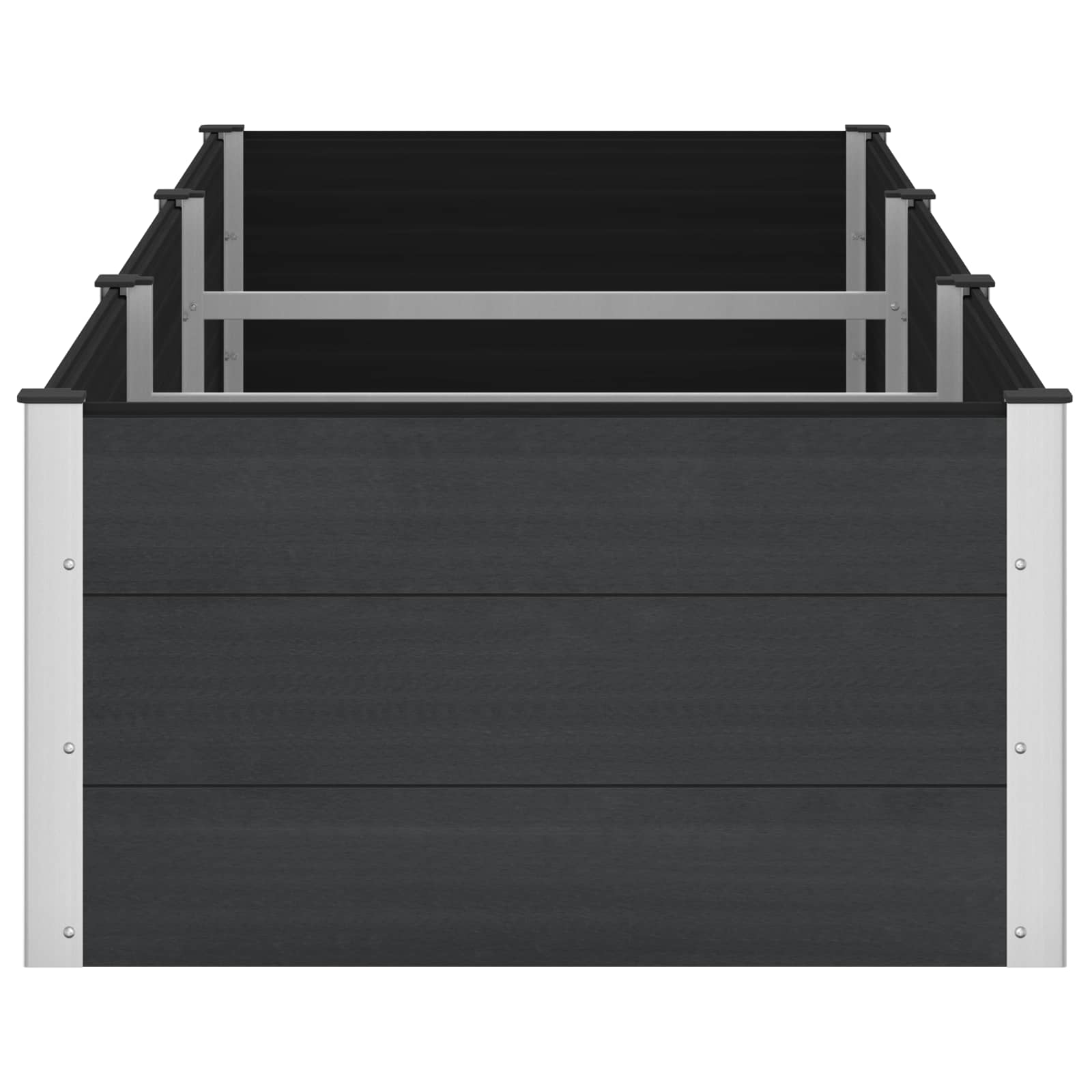vidaXL Υπερυψωμένη Ζαρντινιέρα Μαύρο 300 x 100 x 54 cm - Image 4
