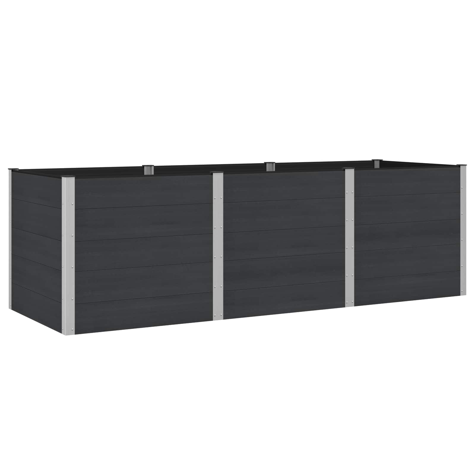 vidaXL Υπερυψωμένη Ζαρντινιέρα Μαύρο 300 x 100 x 91 cm - Image 2