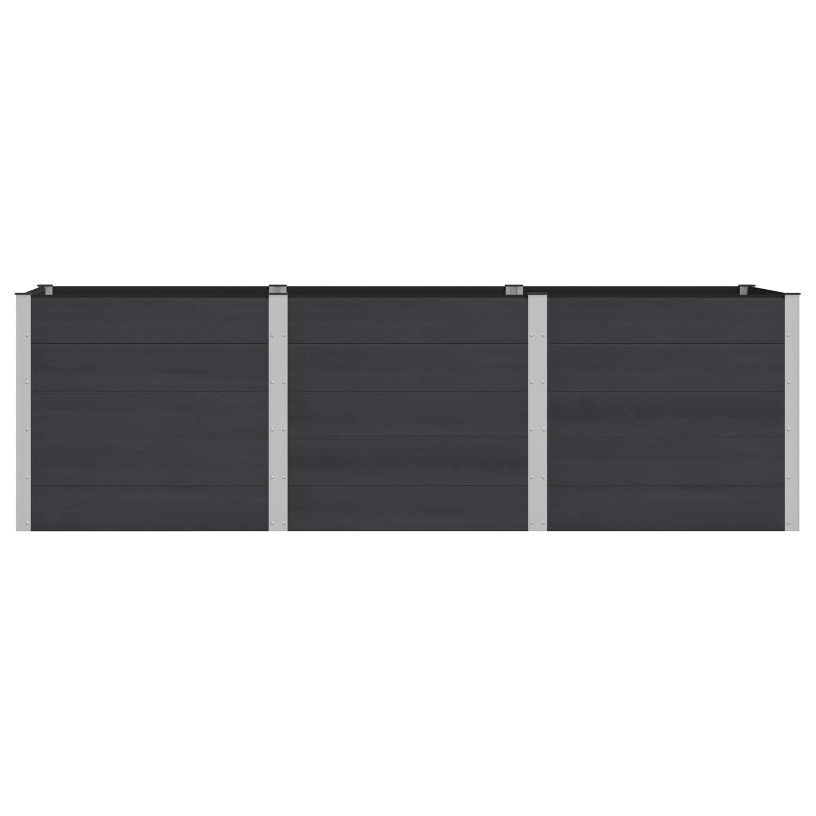 vidaXL Υπερυψωμένη Ζαρντινιέρα Μαύρο 300 x 100 x 91 cm - Image 3