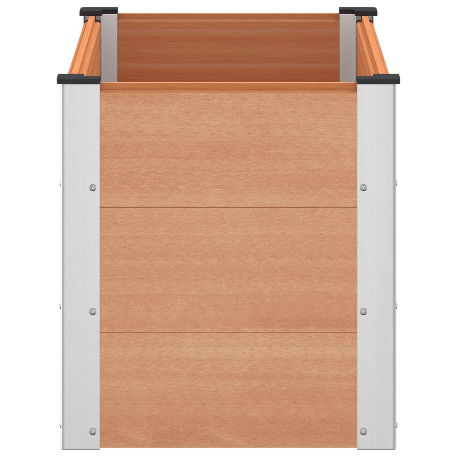 vidaXL Υπερυψωμένη Ζαρντινιέρα Καφέ 100 x 50 x 54 cm WPC και Αλουμίνιο - Image 4