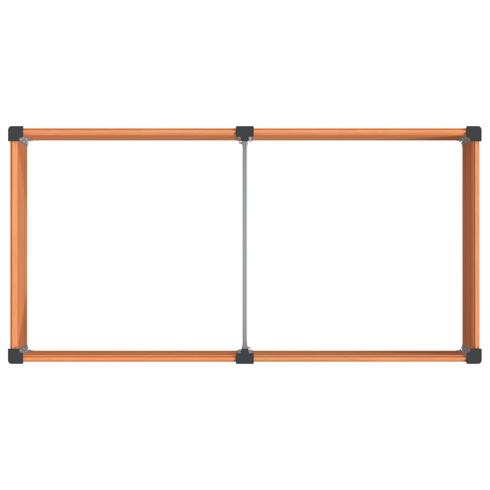 vidaXL Υπερυψωμένη Ζαρντινιέρα Καφέ 100 x 50 x 54 cm WPC και Αλουμίνιο - Image 5