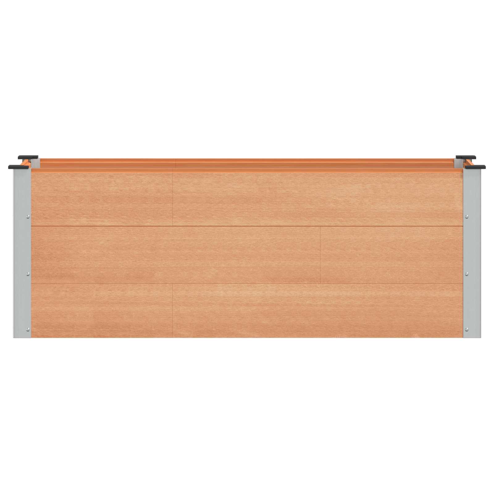 vidaXL Υπερυψωμένη Ζαρντινιέρα Καφέ 150 x 50 x 54 cm WPC και Αλουμίνιο - Image 3
