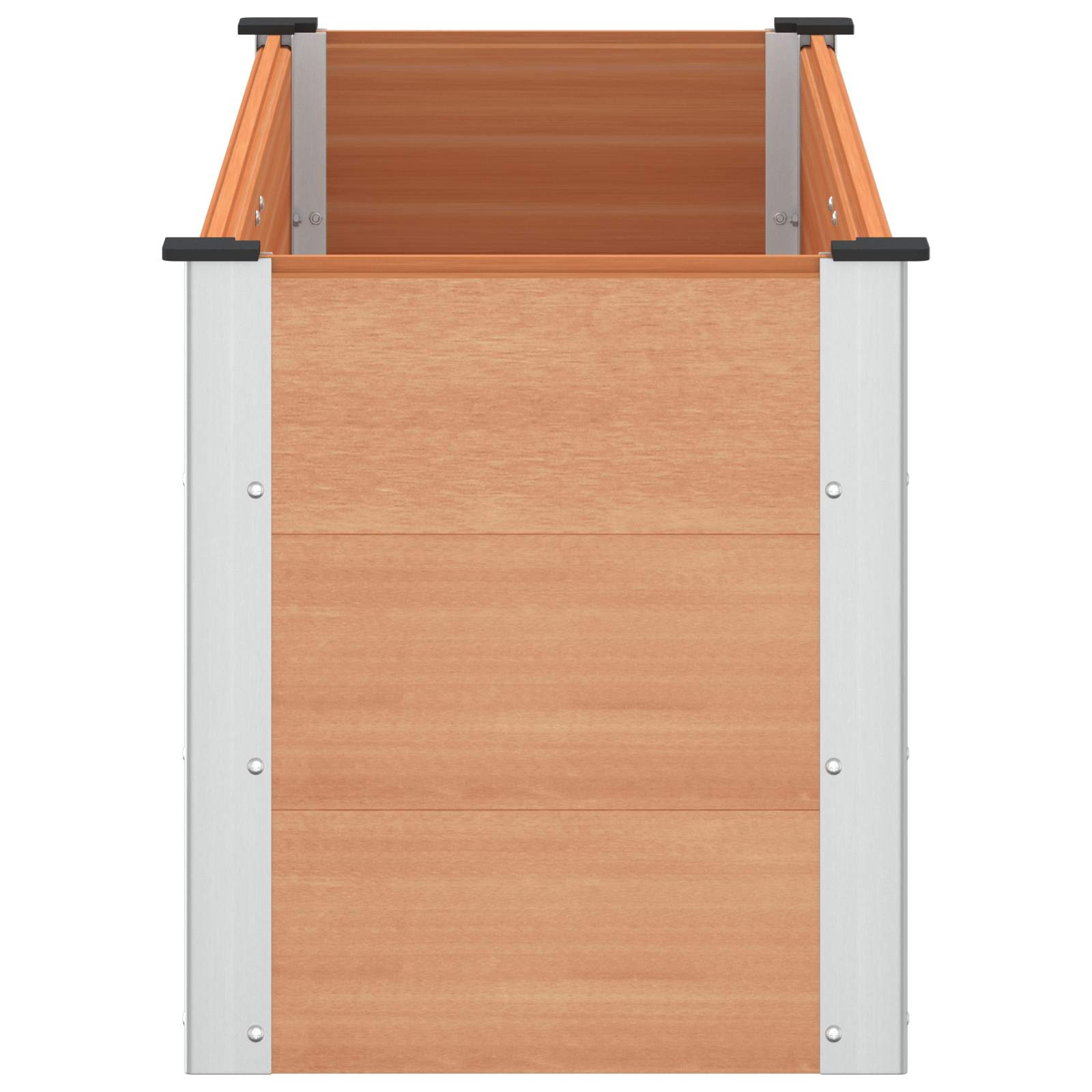 vidaXL Υπερυψωμένη Ζαρντινιέρα Καφέ 150 x 50 x 54 cm WPC και Αλουμίνιο - Image 4