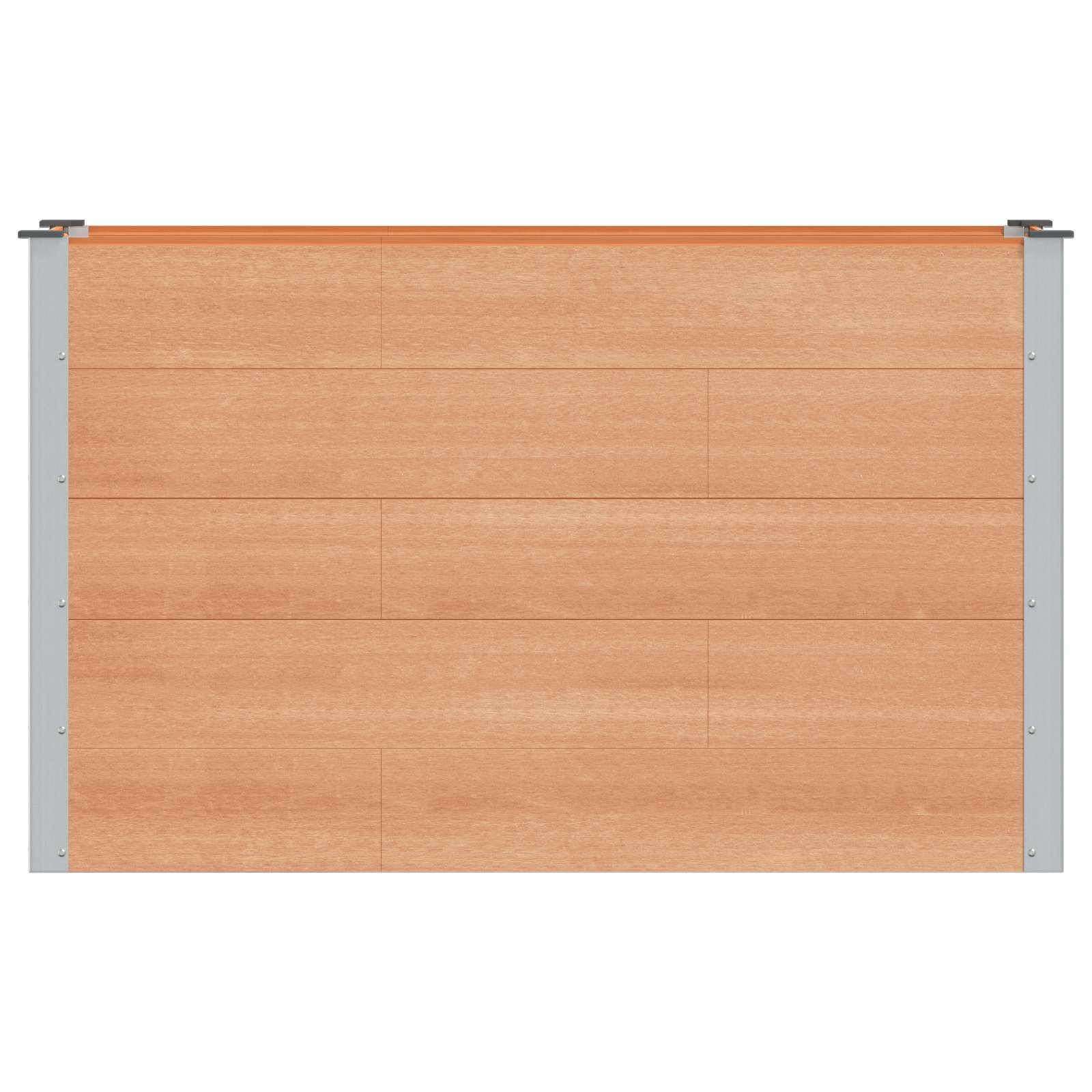 vidaXL Υπερυψωμένη Ζαρντινιέρα Καφέ 150 x 50 x 91 cm WPC και Αλουμίνιο - Image 3
