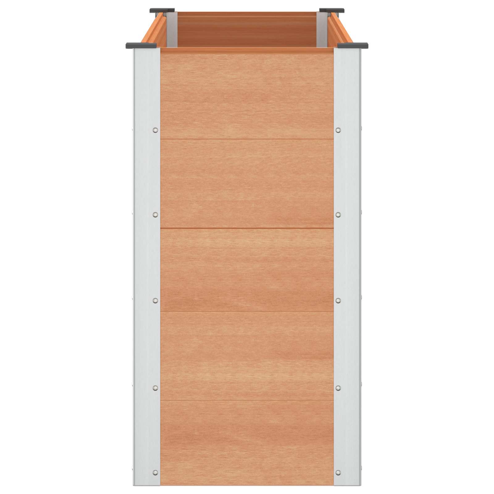 vidaXL Υπερυψωμένη Ζαρντινιέρα Καφέ 150 x 50 x 91 cm WPC και Αλουμίνιο - Image 4