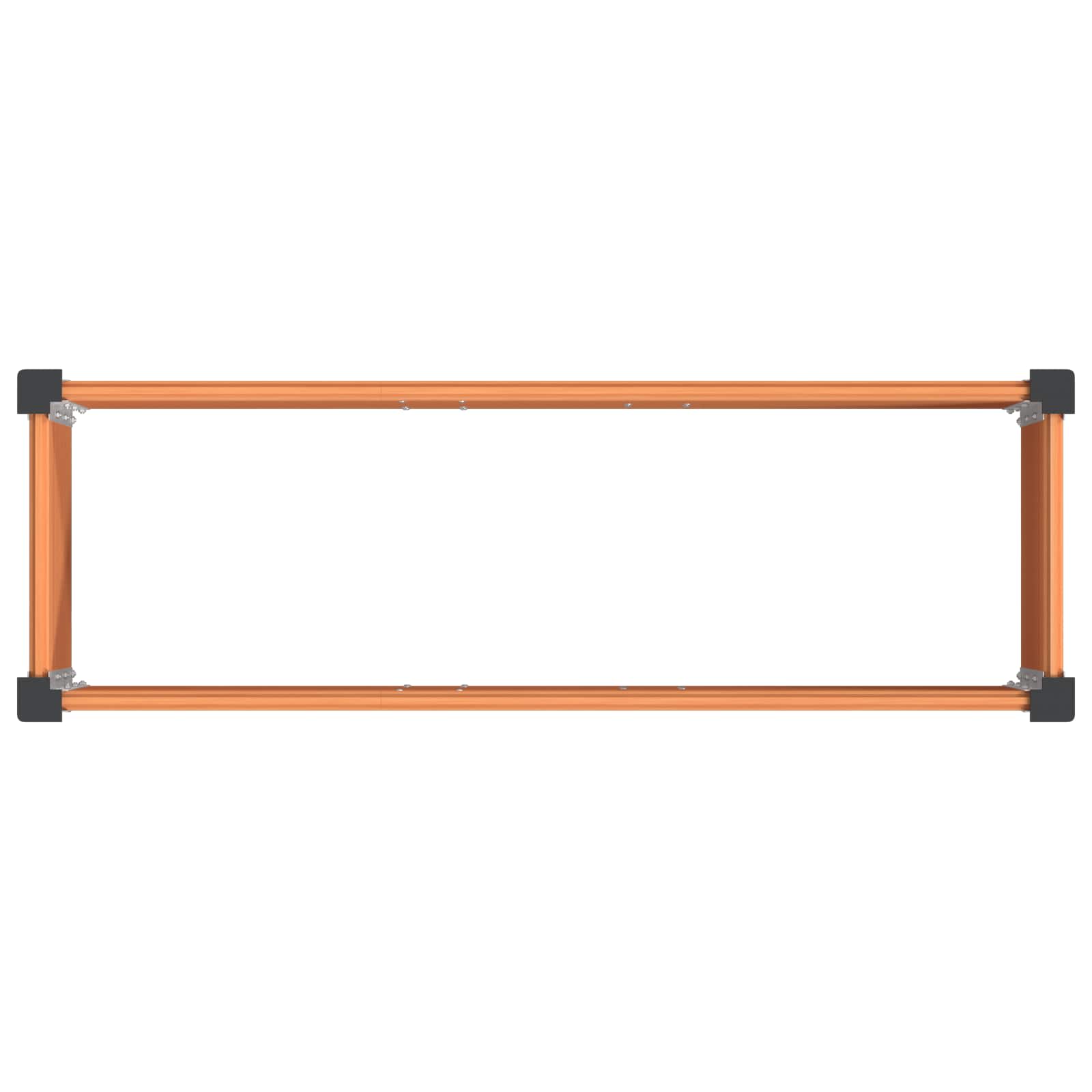 vidaXL Υπερυψωμένη Ζαρντινιέρα Καφέ 150 x 50 x 91 cm WPC και Αλουμίνιο - Image 5