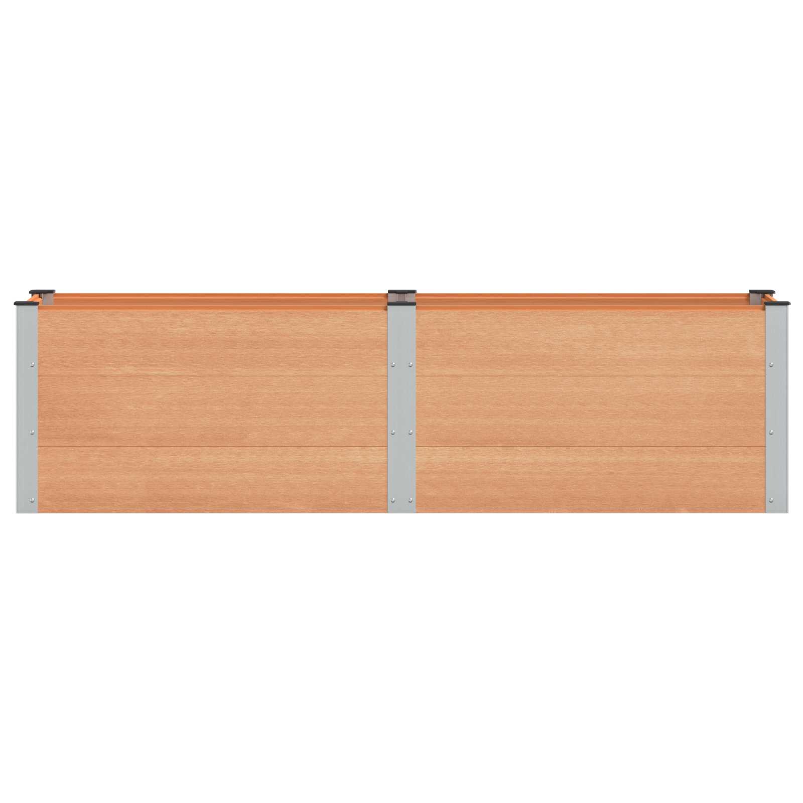 vidaXL Υπερυψωμένη Ζαρντινιέρα Καφέ 200 x 50 x 54 cm WPC και Αλουμίνιο - Image 3