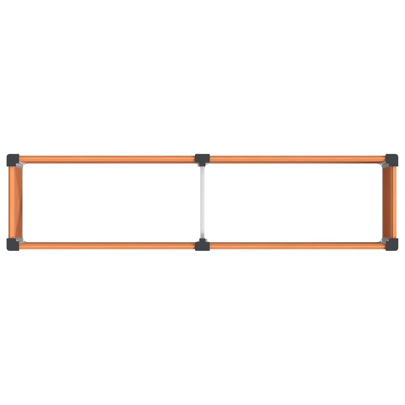 vidaXL Υπερυψωμένη Ζαρντινιέρα Καφέ 200 x 50 x 54 cm WPC και Αλουμίνιο - Image 5