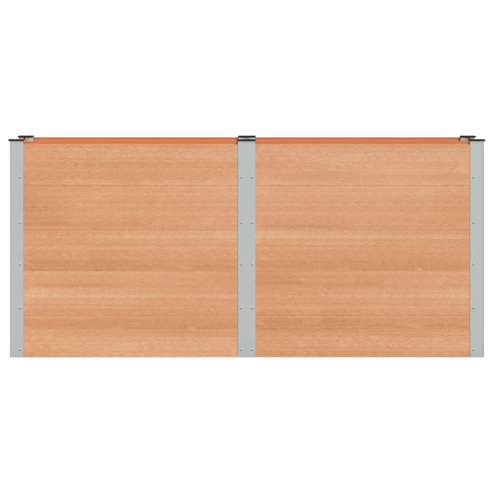 vidaXL Υπερυψωμένη Ζαρντινιέρα Καφέ 200 x 50 x 91 cm WPC και Αλουμίνιο - Image 3