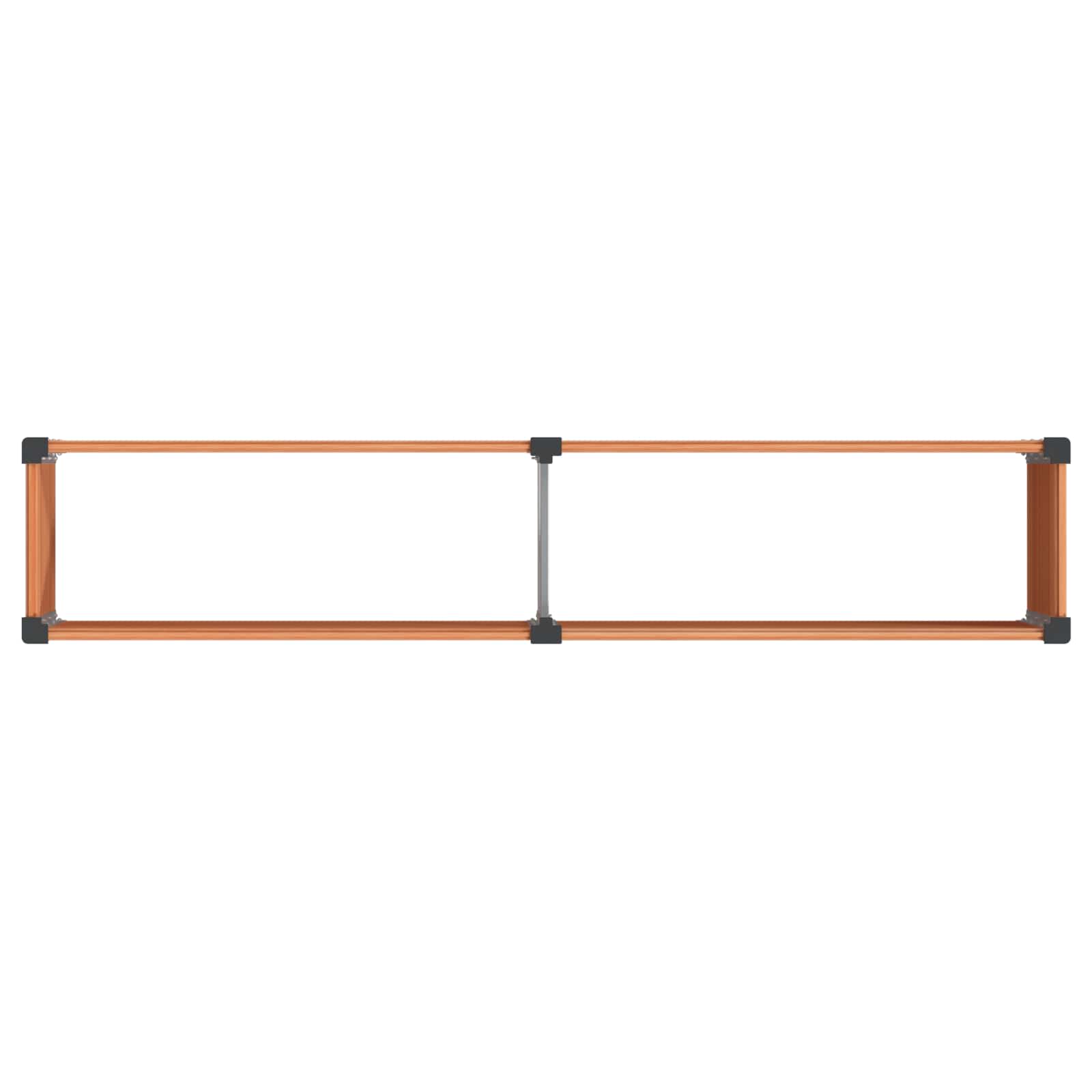 vidaXL Υπερυψωμένη Ζαρντινιέρα Καφέ 250 x 50 x 91 εκ WPC και Αλουμίνιο - Image 5