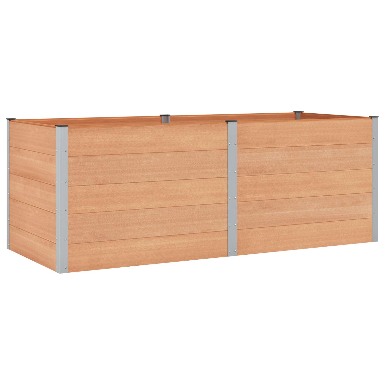 vidaXL Υπερυψωμένη Ζαρντινιέρα Καφέ 250 x 100 x 91 cm - Image 2