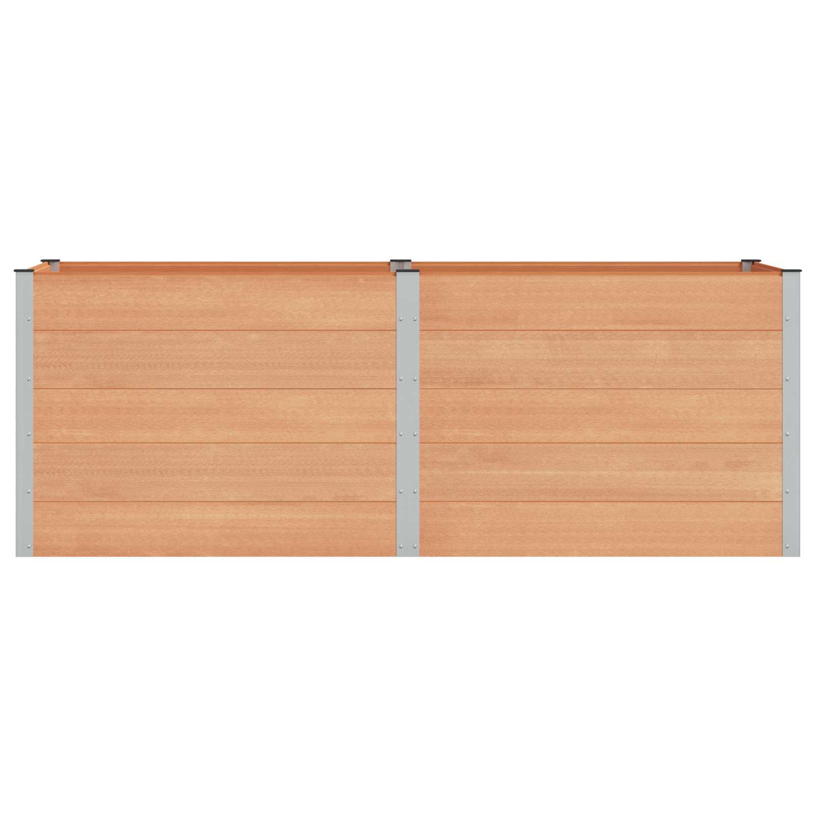 vidaXL Υπερυψωμένη Ζαρντινιέρα Καφέ 250 x 100 x 91 cm - Image 3