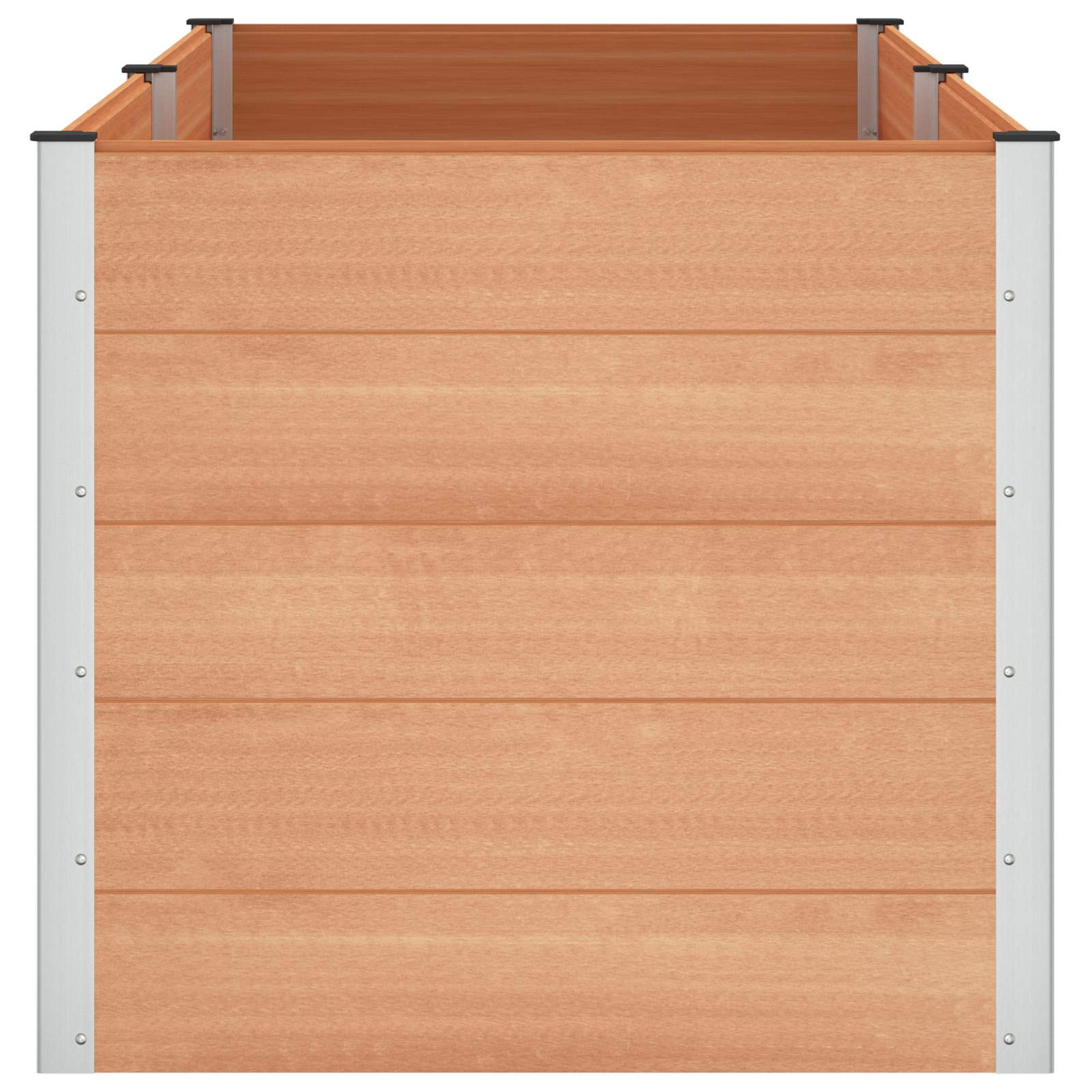 vidaXL Υπερυψωμένη Ζαρντινιέρα Καφέ 250 x 100 x 91 cm - Image 4