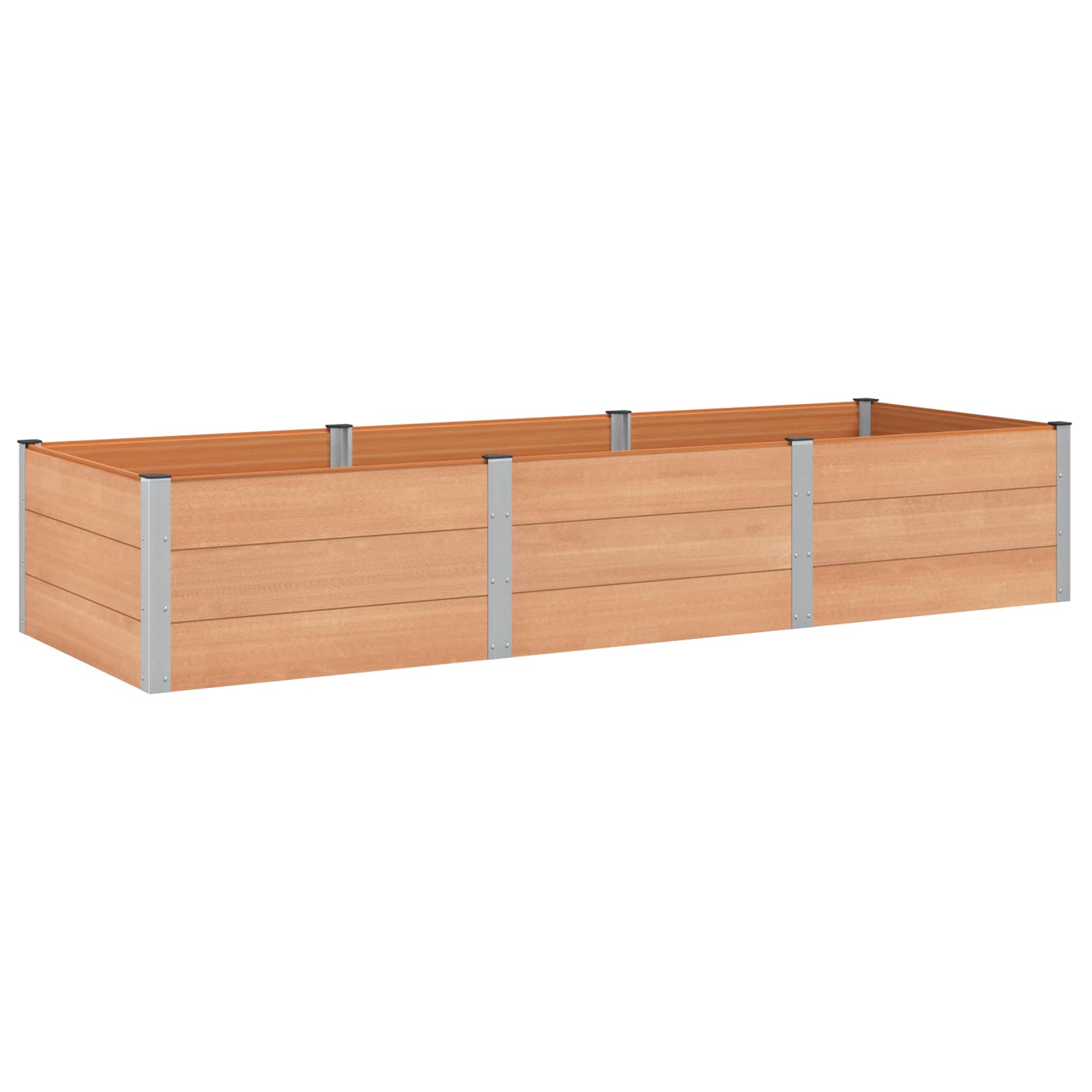 vidaXL Υπερυψωμένη Ζαρντινιέρα Καφέ 300 x 100 x 54 cm - Image 2