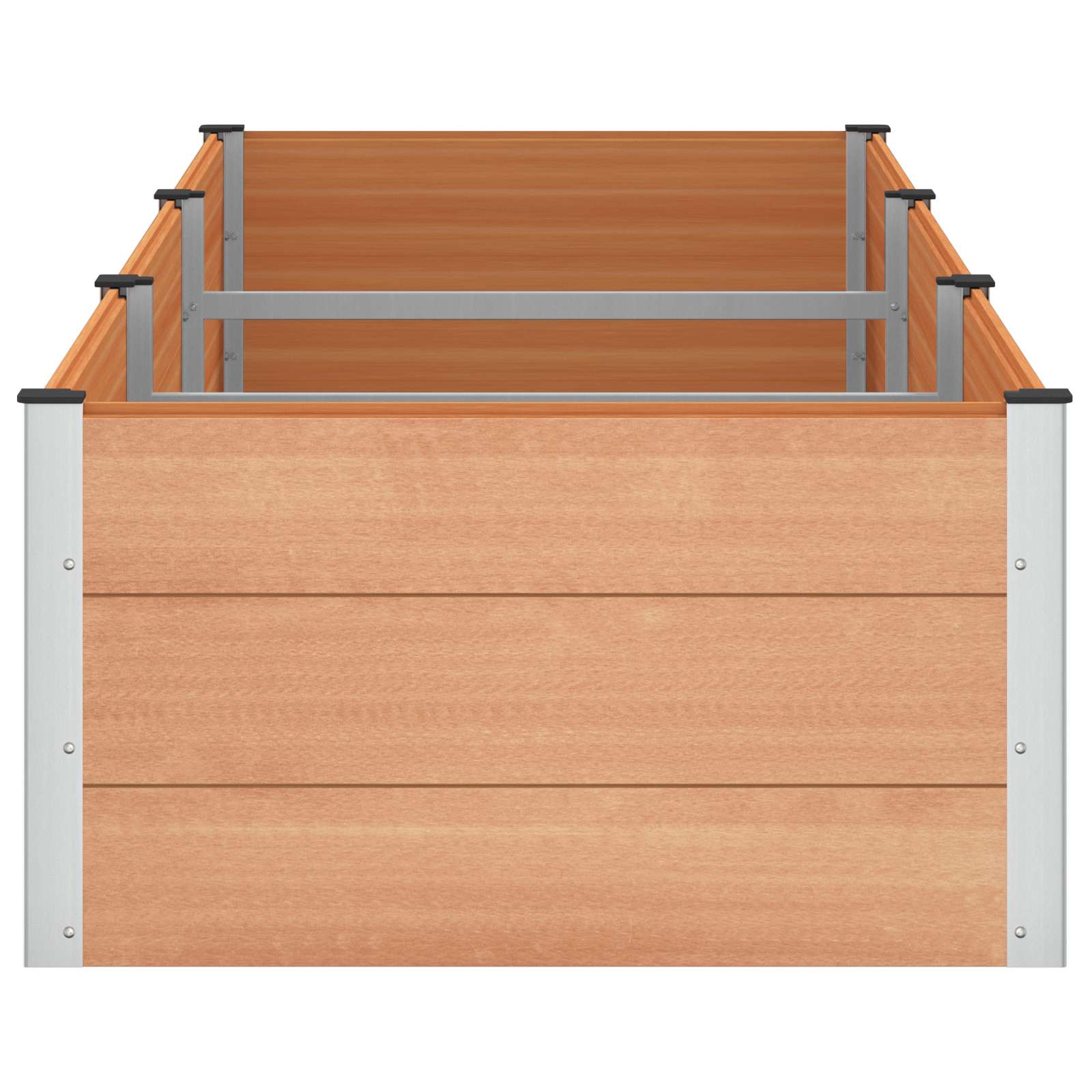 vidaXL Υπερυψωμένη Ζαρντινιέρα Καφέ 300 x 100 x 54 cm - Image 4