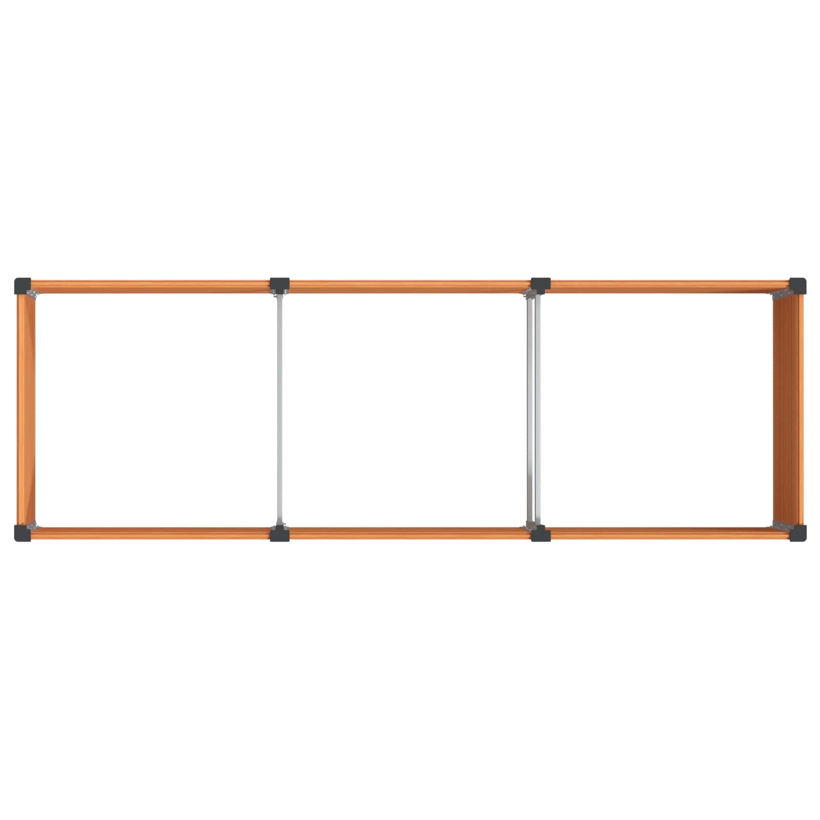 vidaXL Υπερυψωμένη Ζαρντινιέρα Καφέ 300 x 100 x 54 cm - Image 5