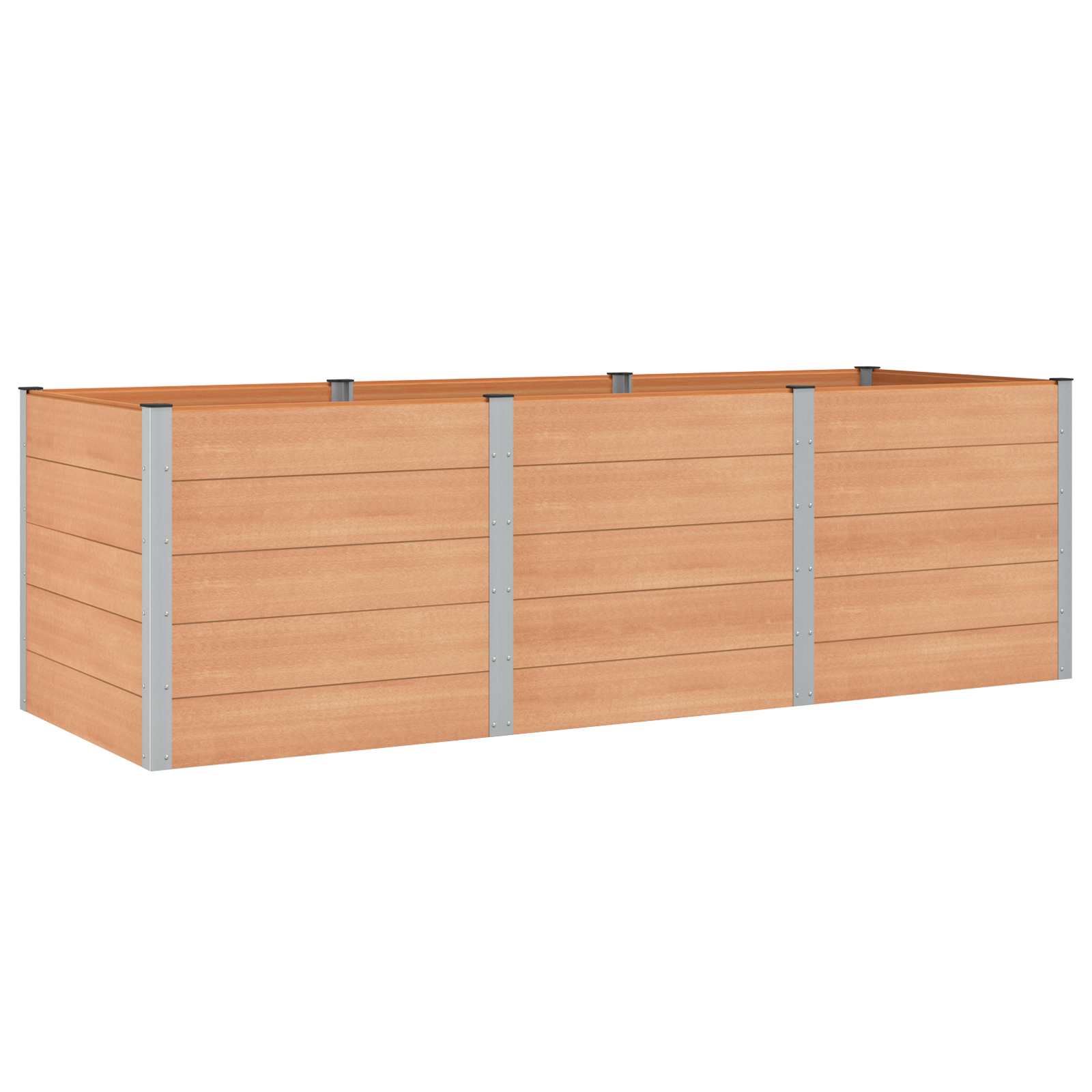vidaXL Υπερυψωμένη Ζαρντινιέρα Καφέ 300 x 100 x 91 cm - Image 2