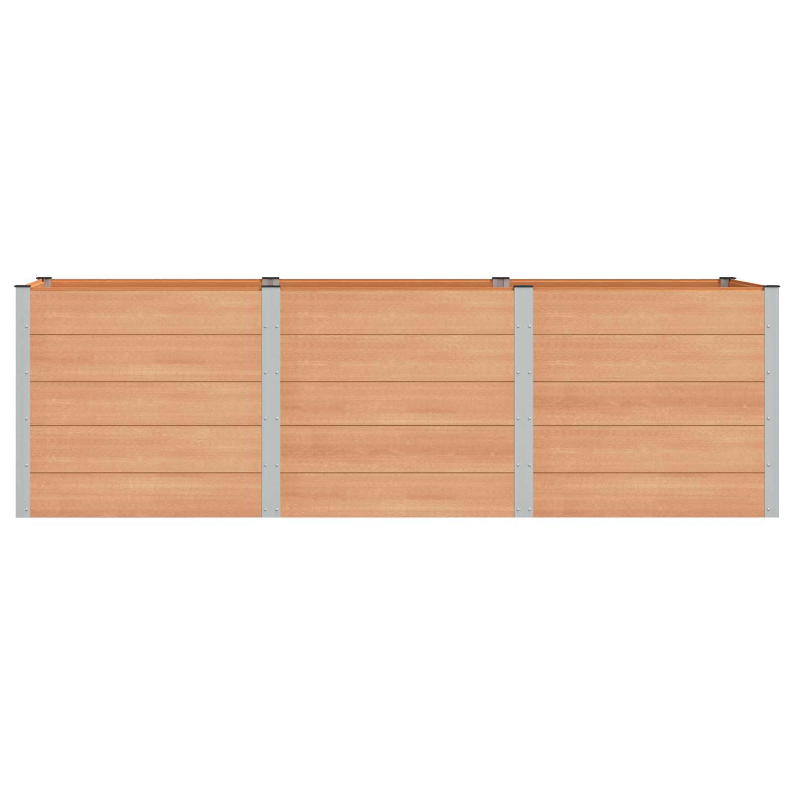 vidaXL Υπερυψωμένη Ζαρντινιέρα Καφέ 300 x 100 x 91 cm - Image 3