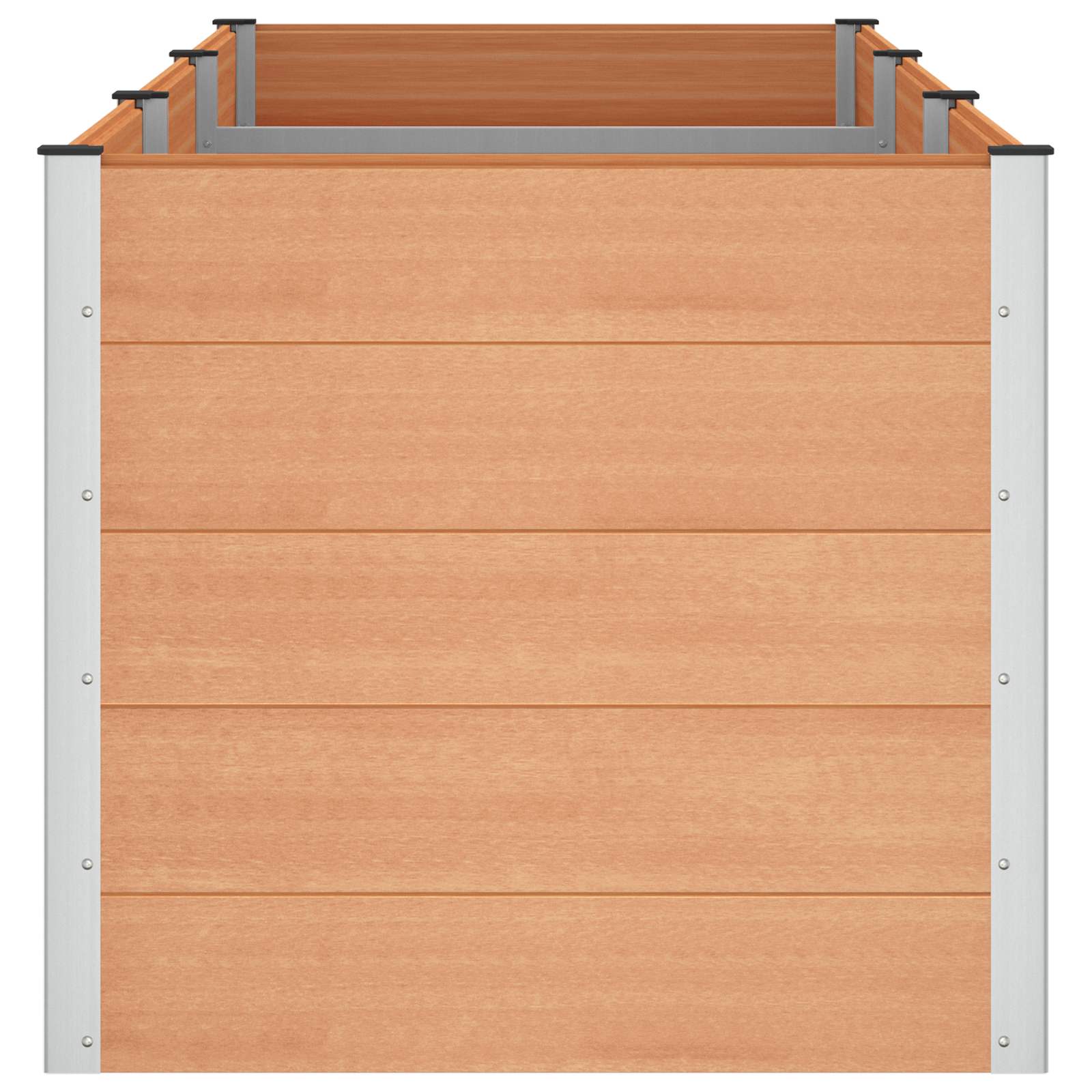 vidaXL Υπερυψωμένη Ζαρντινιέρα Καφέ 300 x 100 x 91 cm - Image 4