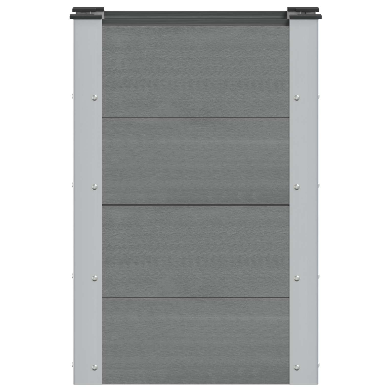 vidaXL Υπερυψωμένη Ζαρντινιέρα Γκρι 50 x 30 x 72 εκ WPC και Αλουμίνιο - Image 3