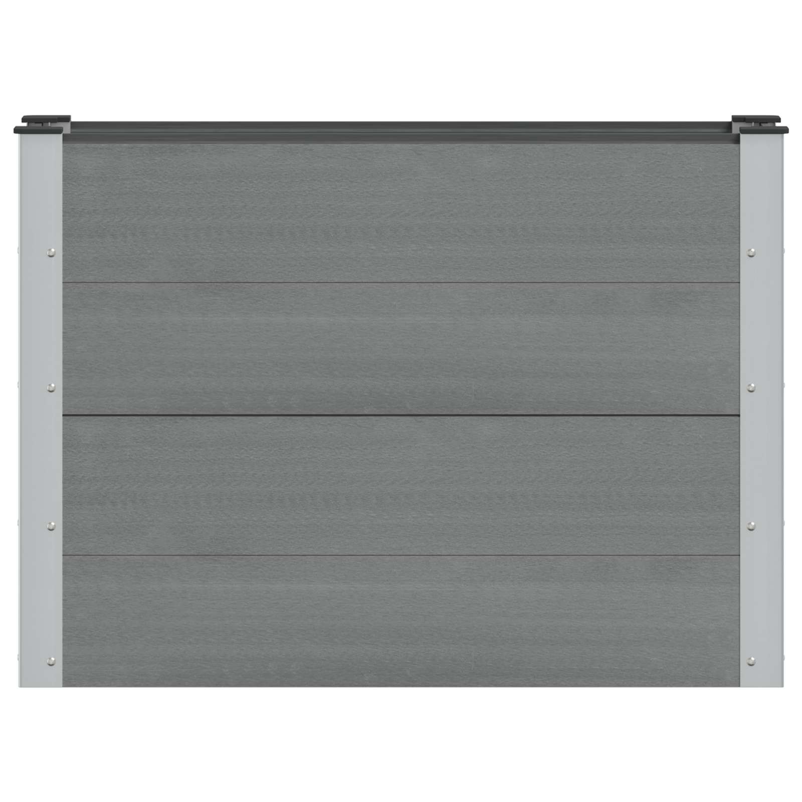 vidaXL Υπερυψωμένη Ζαρντινιέρα Γκρι 100 x 30 x 72 εκ WPC και Αλουμίνιο - Image 3