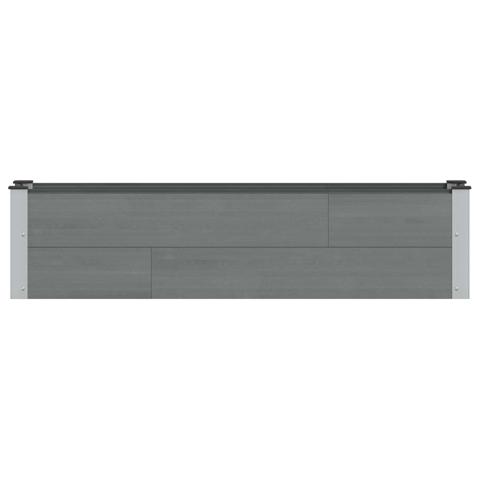 vidaXL Υπερυψωμένη Ζαρντινιέρα Γκρι 150 x 30 x 36 εκ WPC και Αλουμίνιο - Image 3