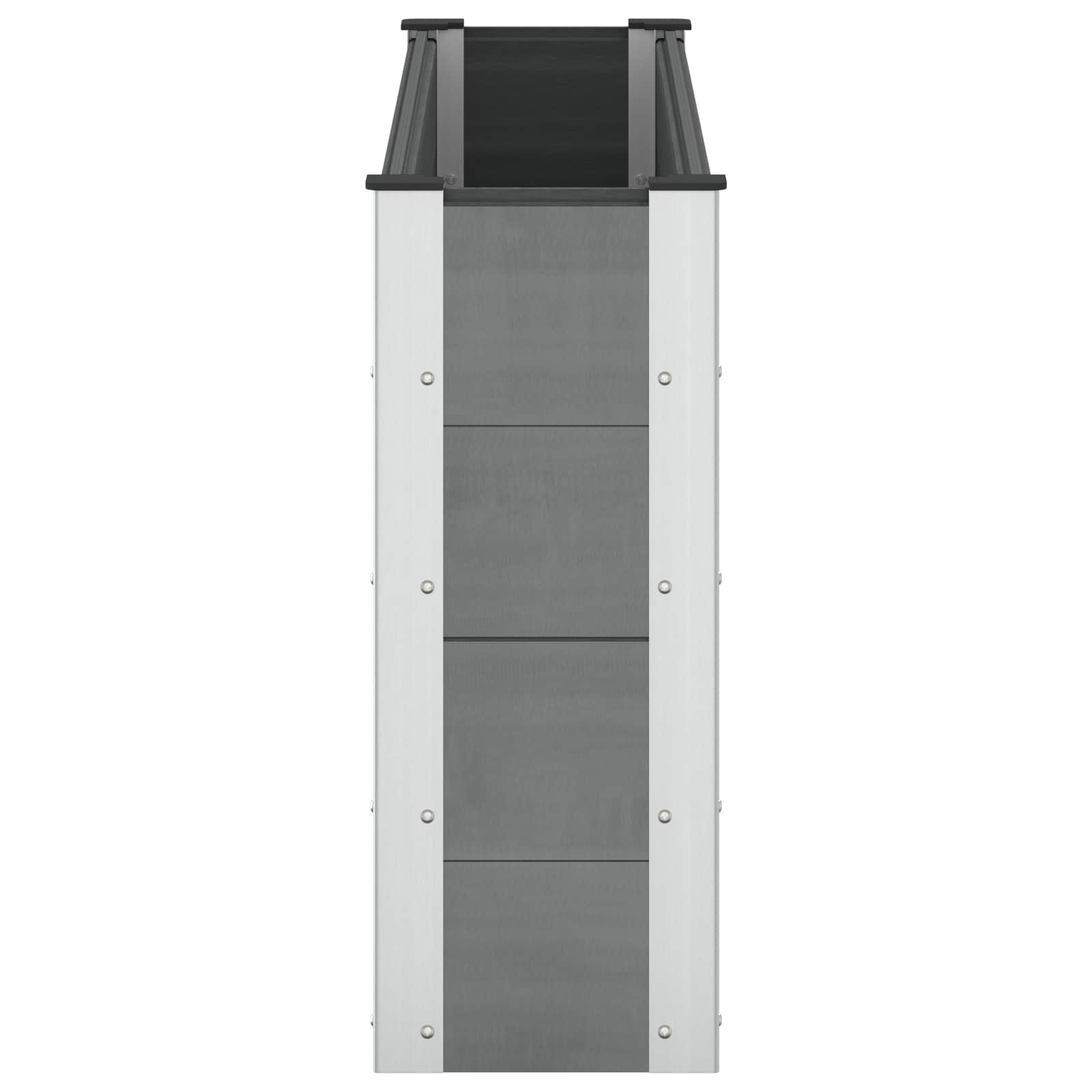 vidaXL Υπερυψωμένη Ζαρντινιέρα Γκρι 150 x 30 x 72 εκ WPC και Αλουμίνιο - Image 4