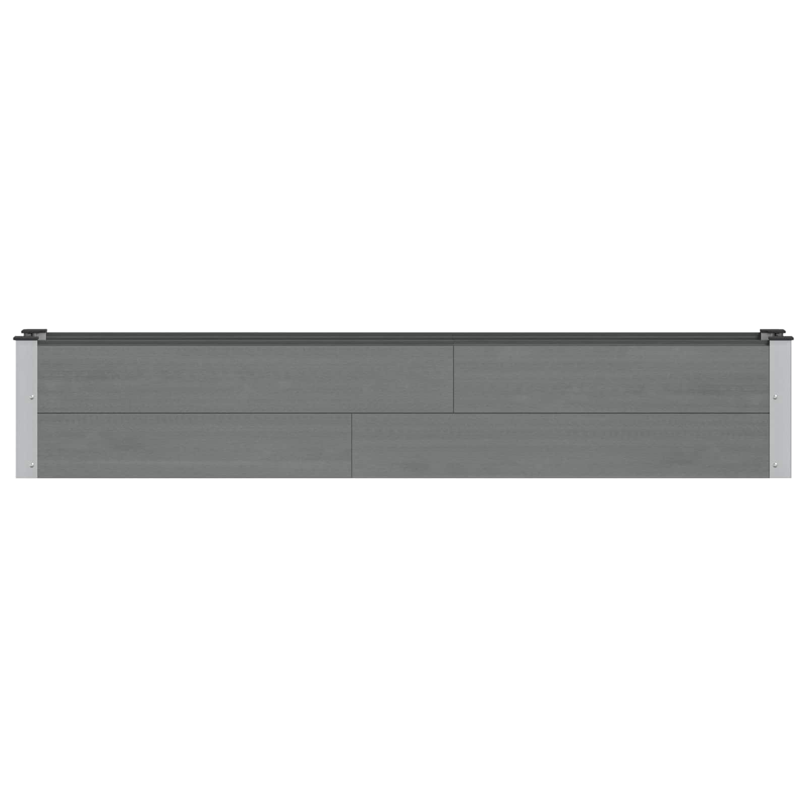 vidaXL Υπερυψωμένη Ζαρντινιέρα Γκρι 200 x 30 x 36 εκ WPC και Αλουμίνιο - Image 3