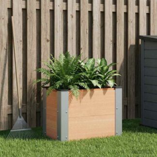 vidaXL Υπερυψωμένη Ζαρντινιέρα Καφέ 50 x 30 x 36 εκ WPC και Αλουμίνιο
