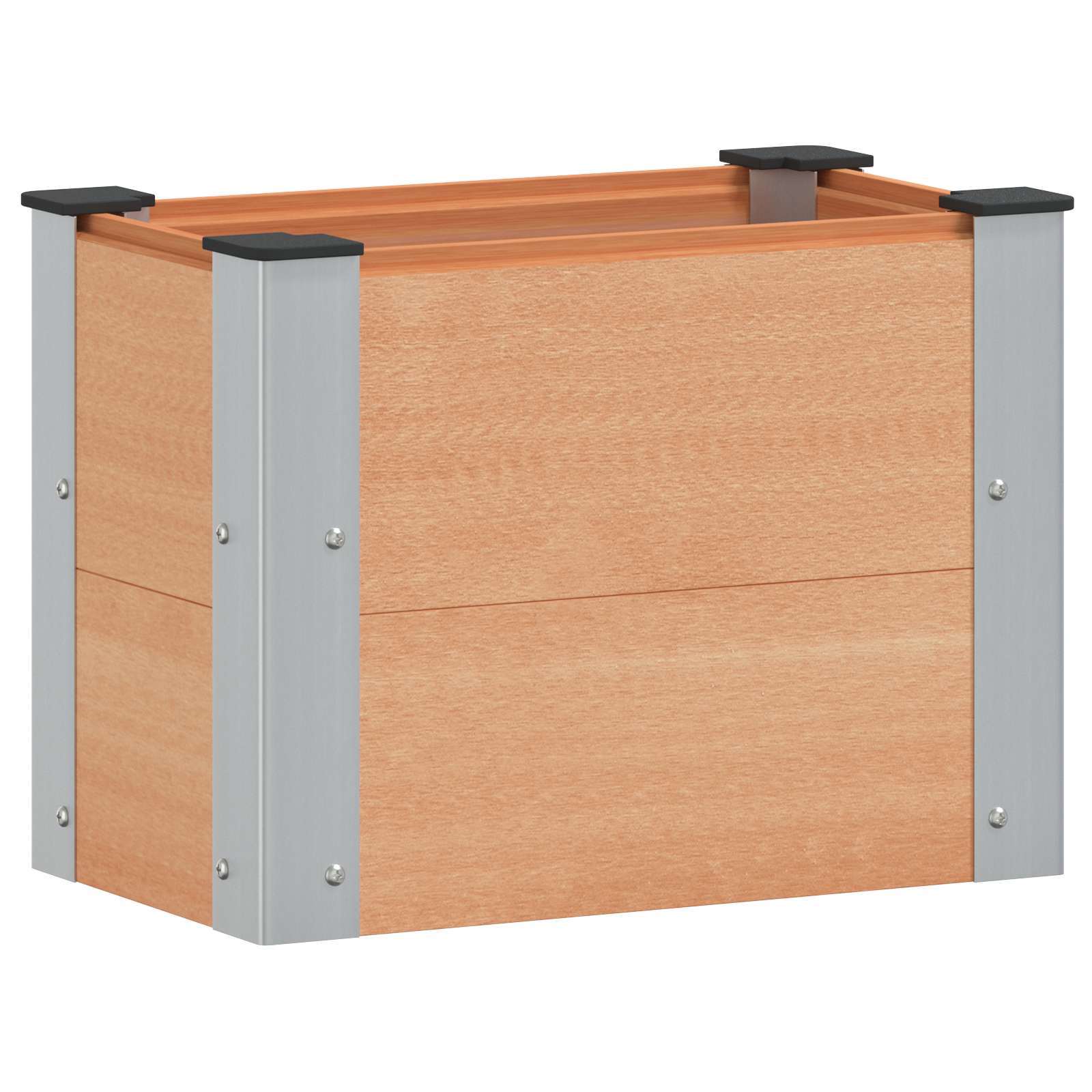 vidaXL Υπερυψωμένη Ζαρντινιέρα Καφέ 50 x 30 x 36 εκ WPC και Αλουμίνιο - Image 2