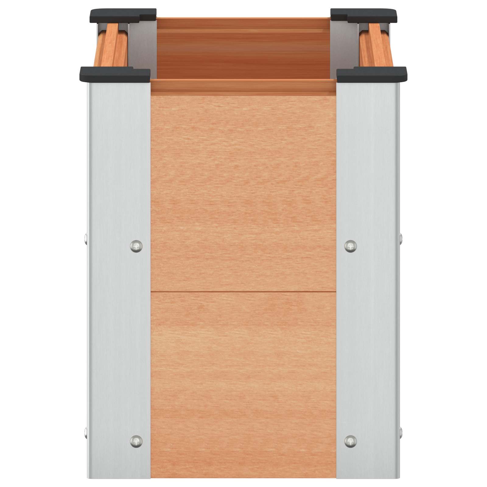 vidaXL Υπερυψωμένη Ζαρντινιέρα Καφέ 50 x 30 x 36 εκ WPC και Αλουμίνιο - Image 4
