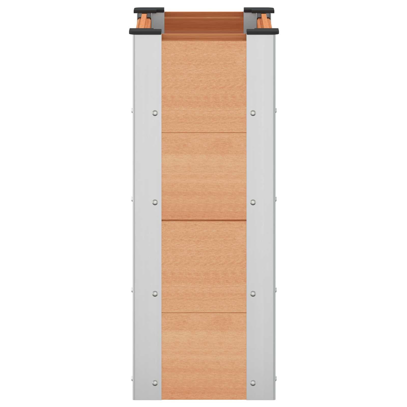 vidaXL Υπερυψωμένη Ζαρντινιέρα Καφέ 50 x 30 x 72 εκ WPC και Αλουμίνιο - Image 4