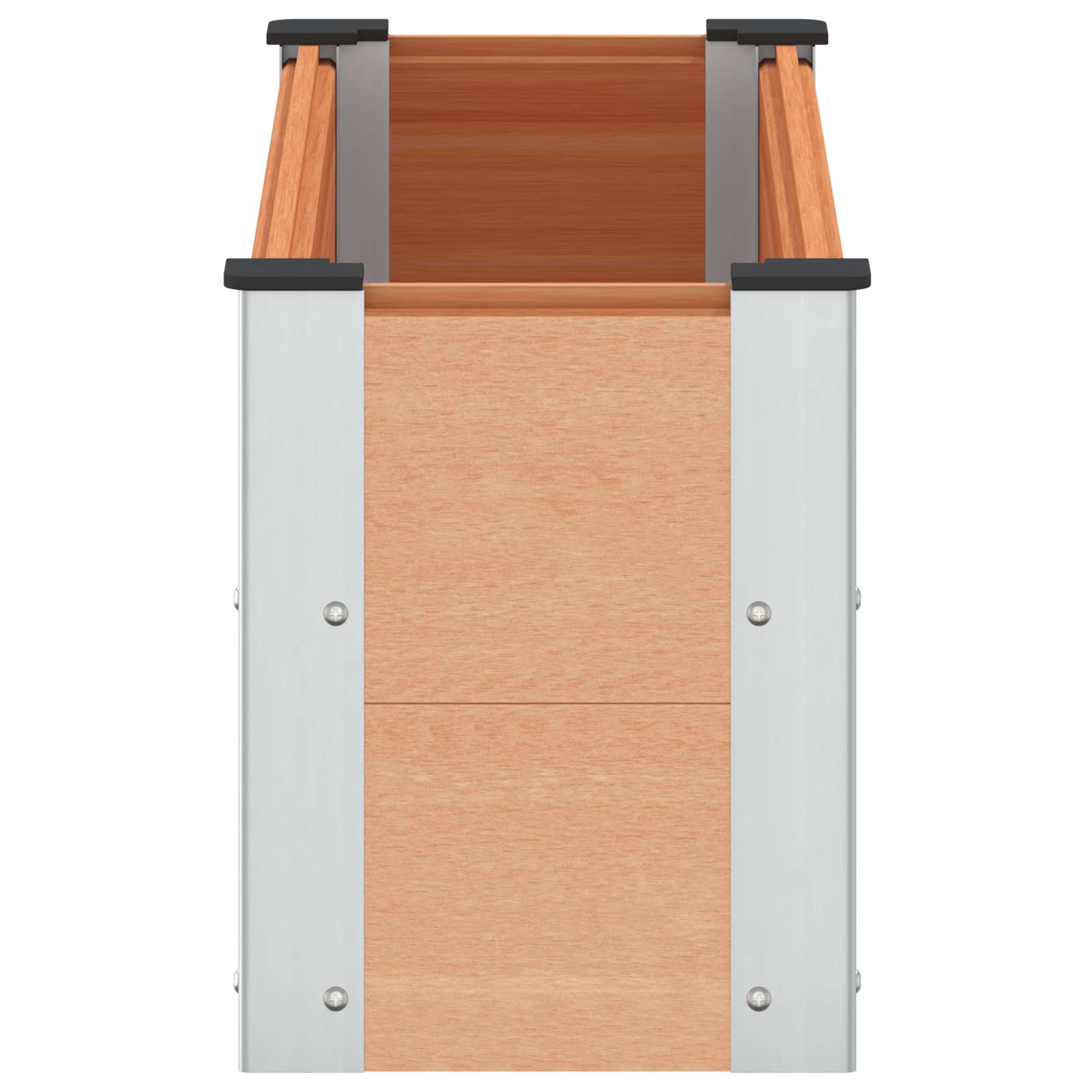 vidaXL Υπερυψωμένη Ζαρντινιέρα Καφέ 100 x 30 x 36 cm WPC και Αλουμίνιο - Image 4