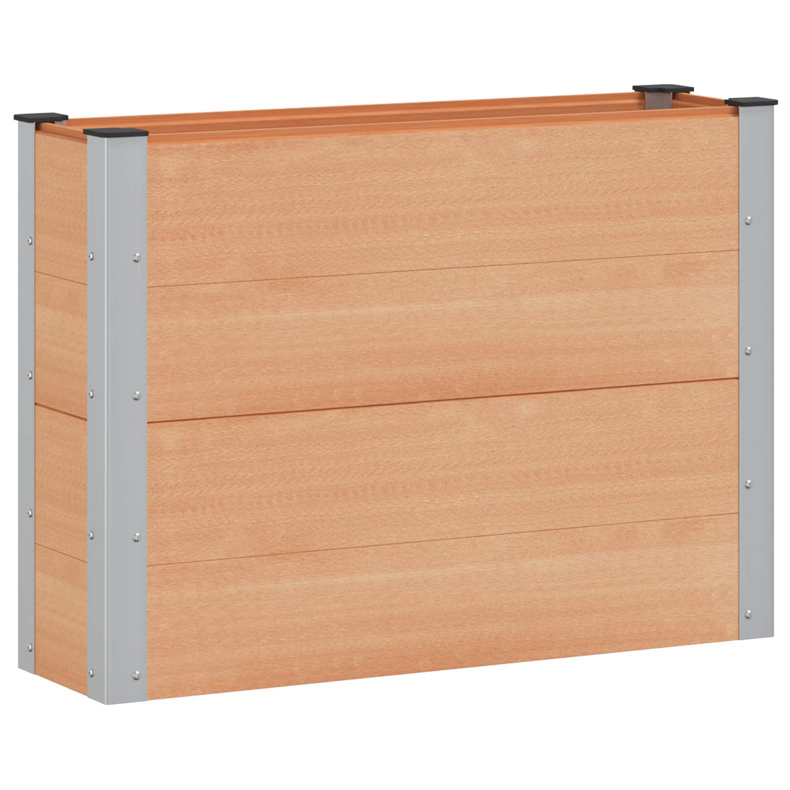 vidaXL Υπερυψωμένη Ζαρντινιέρα Καφέ 100 x 30 x 72 εκ WPC και Αλουμίνιο - Image 2