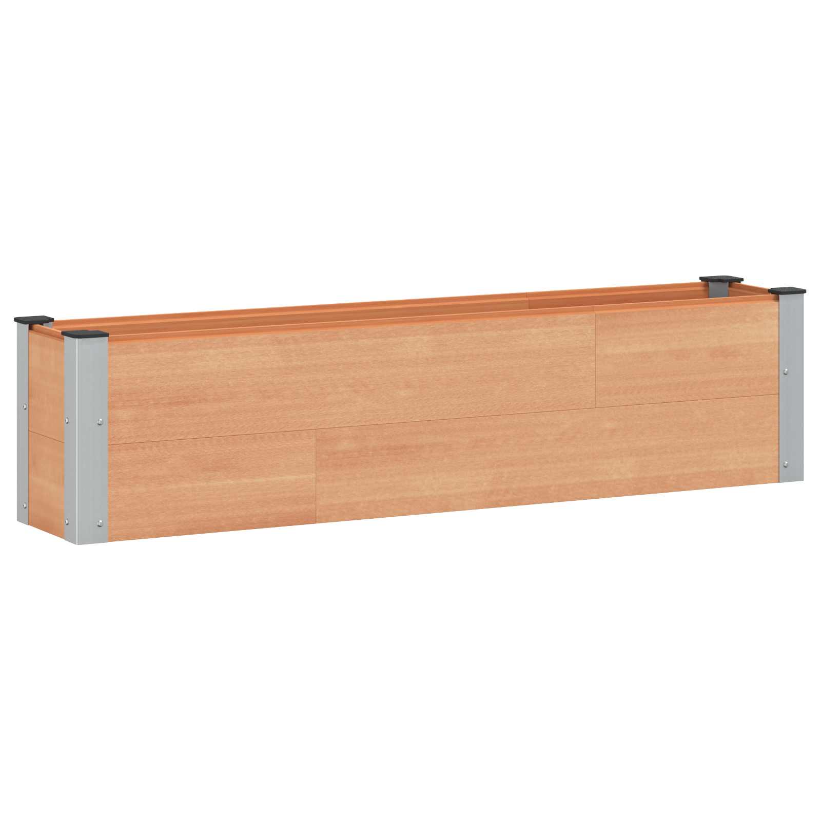 vidaXL Υπερυψωμένη Ζαρντινιέρα Καφέ 150 x 30 x 36 εκ WPC και Αλουμίνιο - Image 2