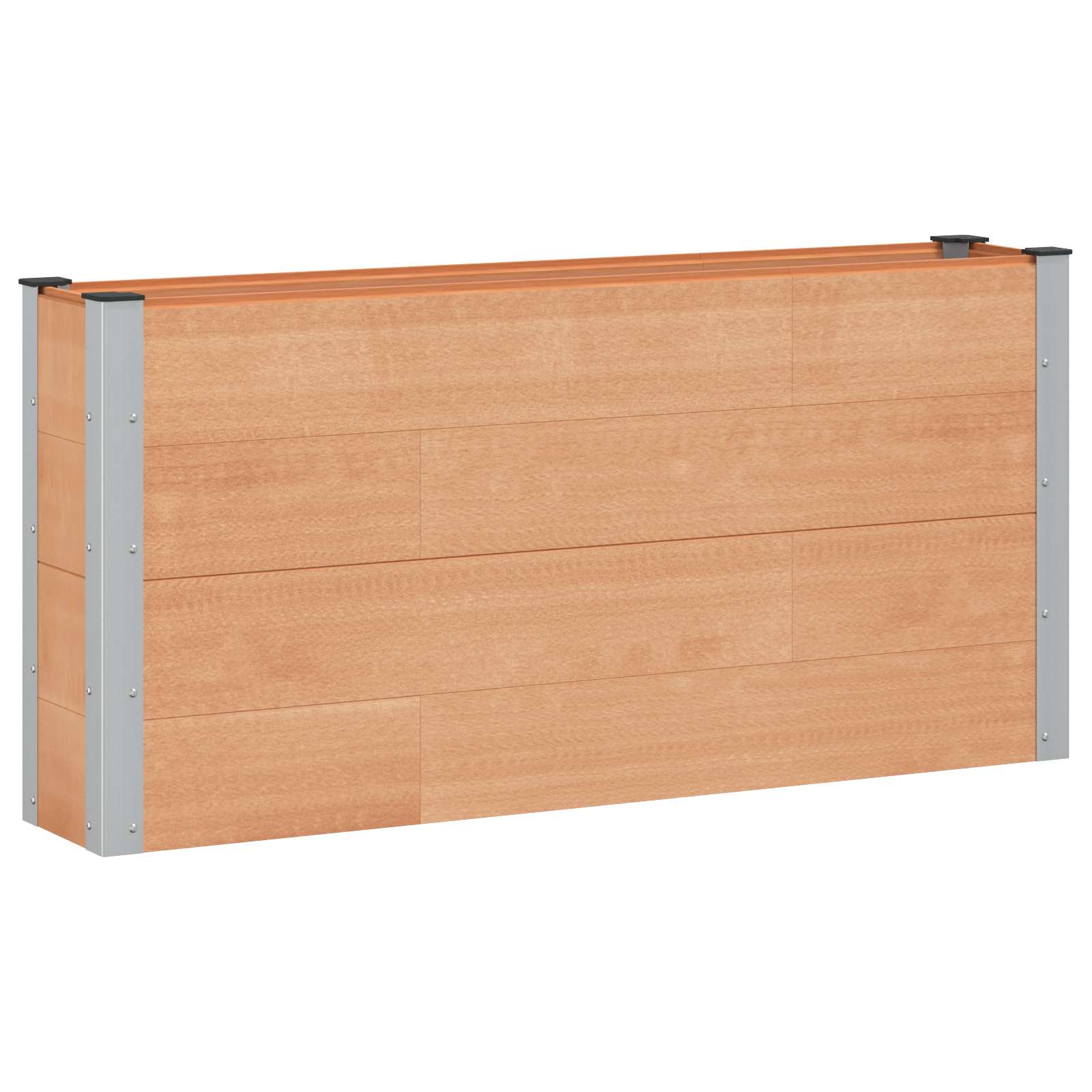 vidaXL Υπερυψωμένη Ζαρντινιέρα Καφέ 150 x 30 x 72 εκ WPC και Αλουμίνιο - Image 2
