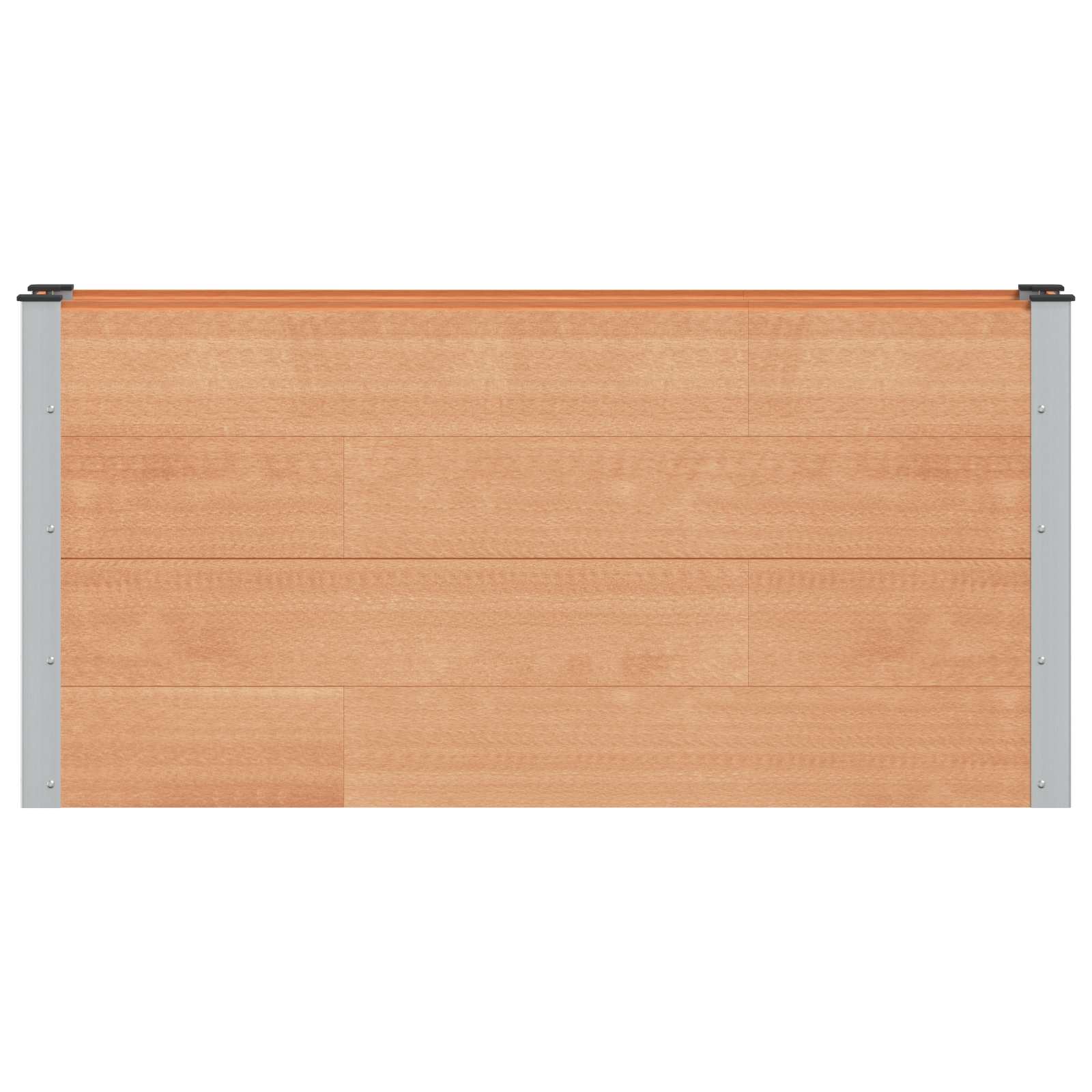 vidaXL Υπερυψωμένη Ζαρντινιέρα Καφέ 150 x 30 x 72 εκ WPC και Αλουμίνιο - Image 3