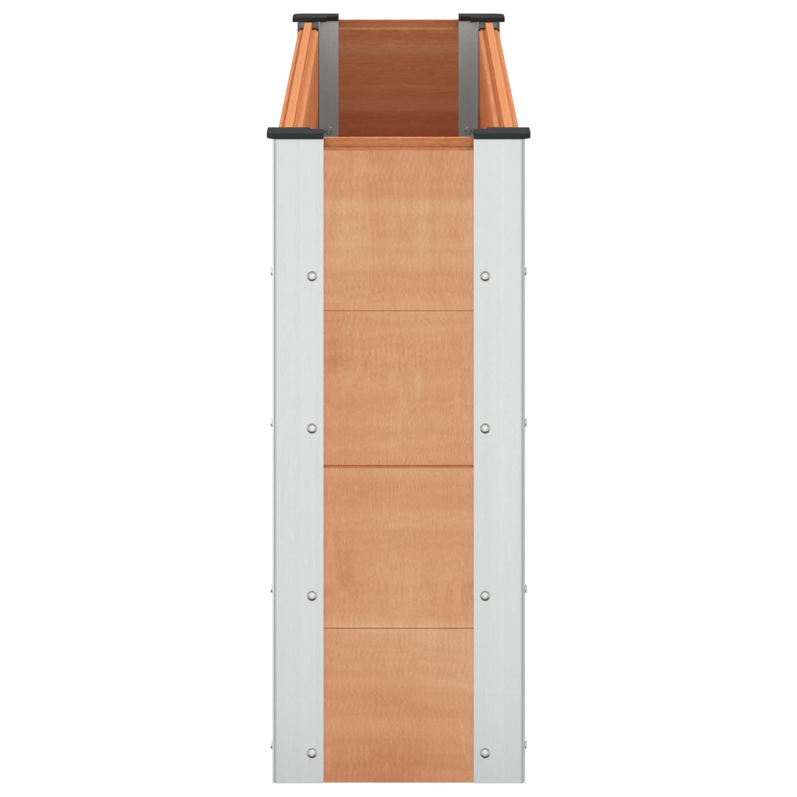 vidaXL Υπερυψωμένη Ζαρντινιέρα Καφέ 150 x 30 x 72 εκ WPC και Αλουμίνιο - Image 4