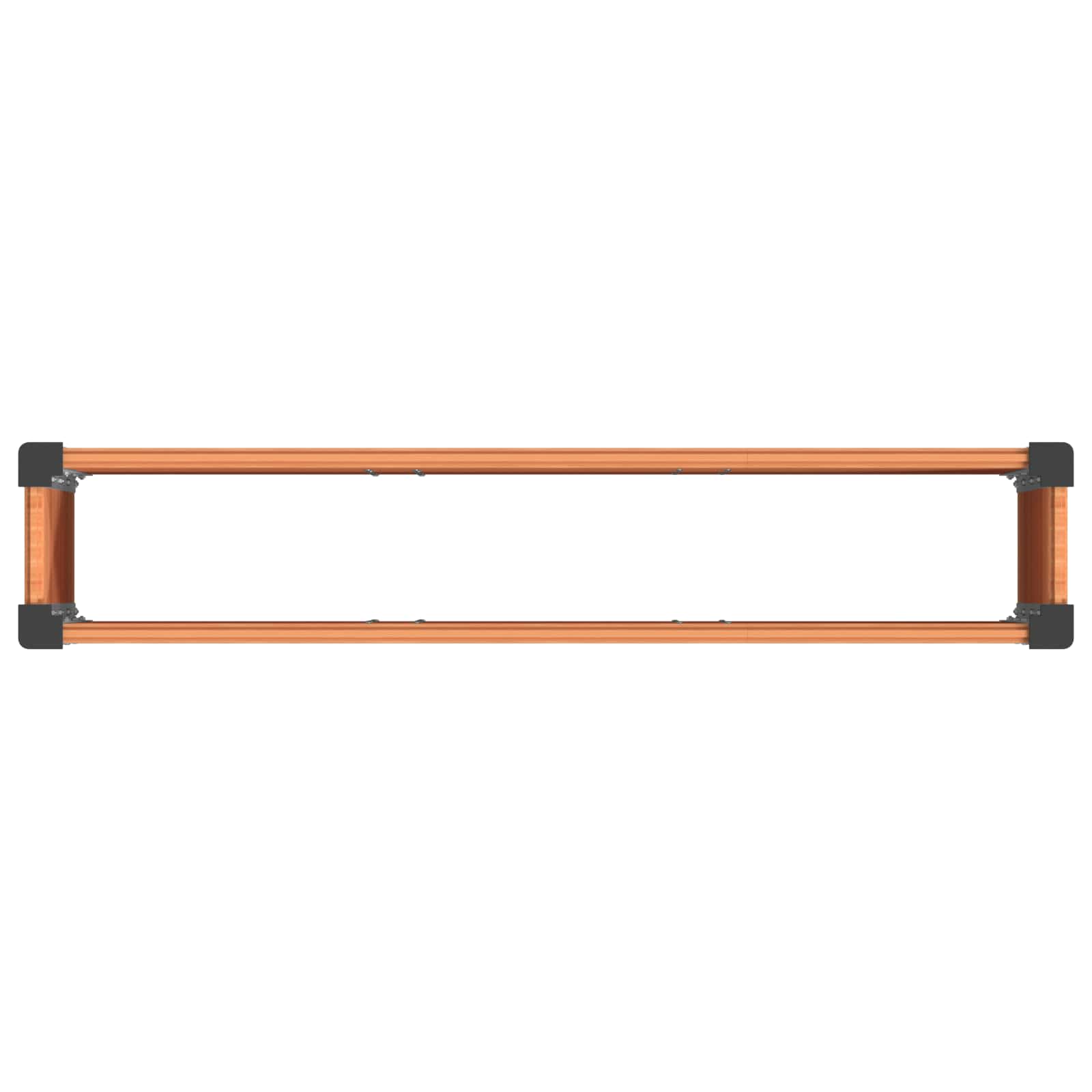 vidaXL Υπερυψωμένη Ζαρντινιέρα Καφέ 150 x 30 x 72 εκ WPC και Αλουμίνιο - Image 5