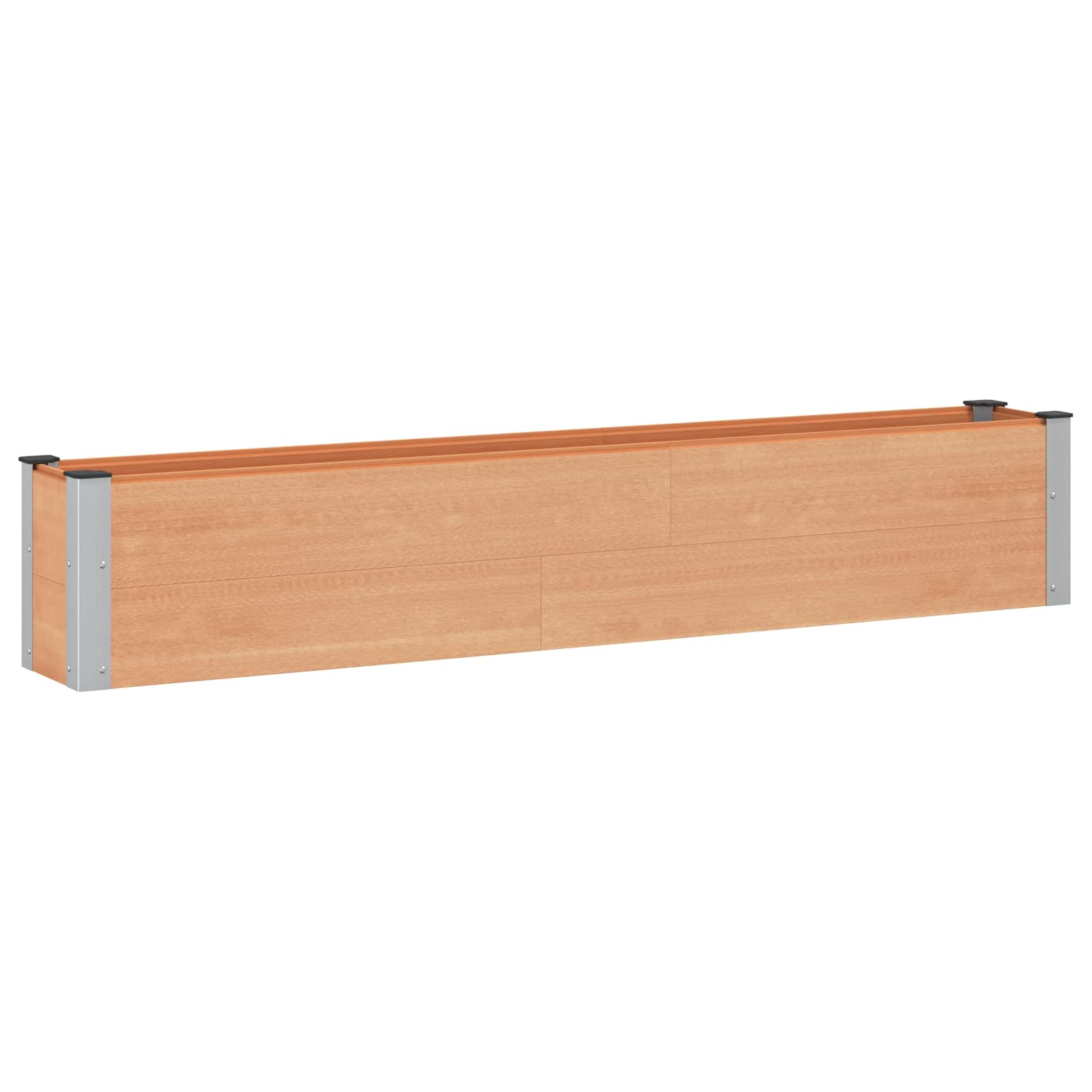 vidaXL Υπερυψωμένη Ζαρντινιέρα Καφέ 200 x 30 x 36 εκ WPC και Αλουμίνιο - Image 2