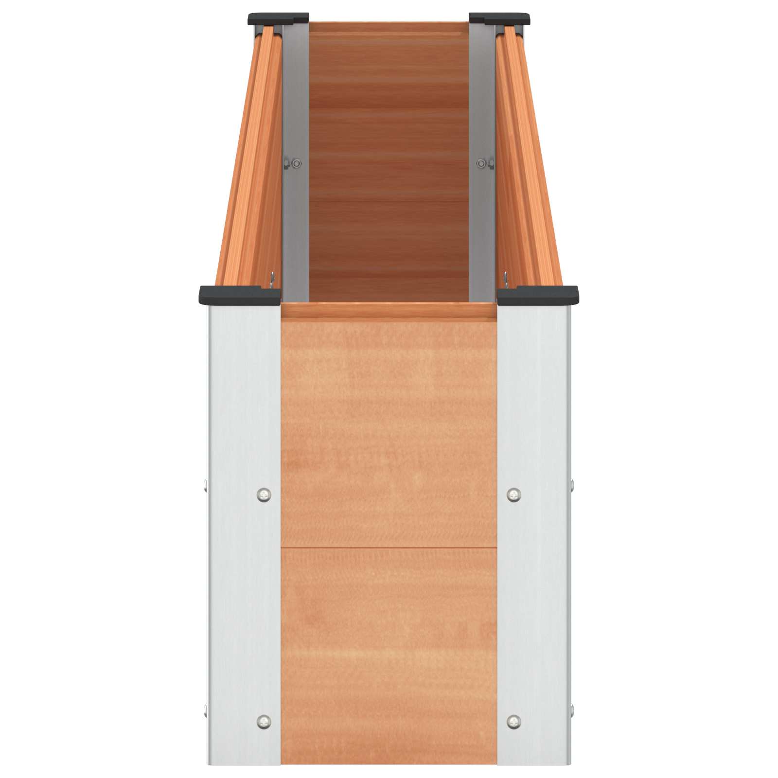 vidaXL Υπερυψωμένη Ζαρντινιέρα Καφέ 200 x 30 x 36 εκ WPC και Αλουμίνιο - Image 4