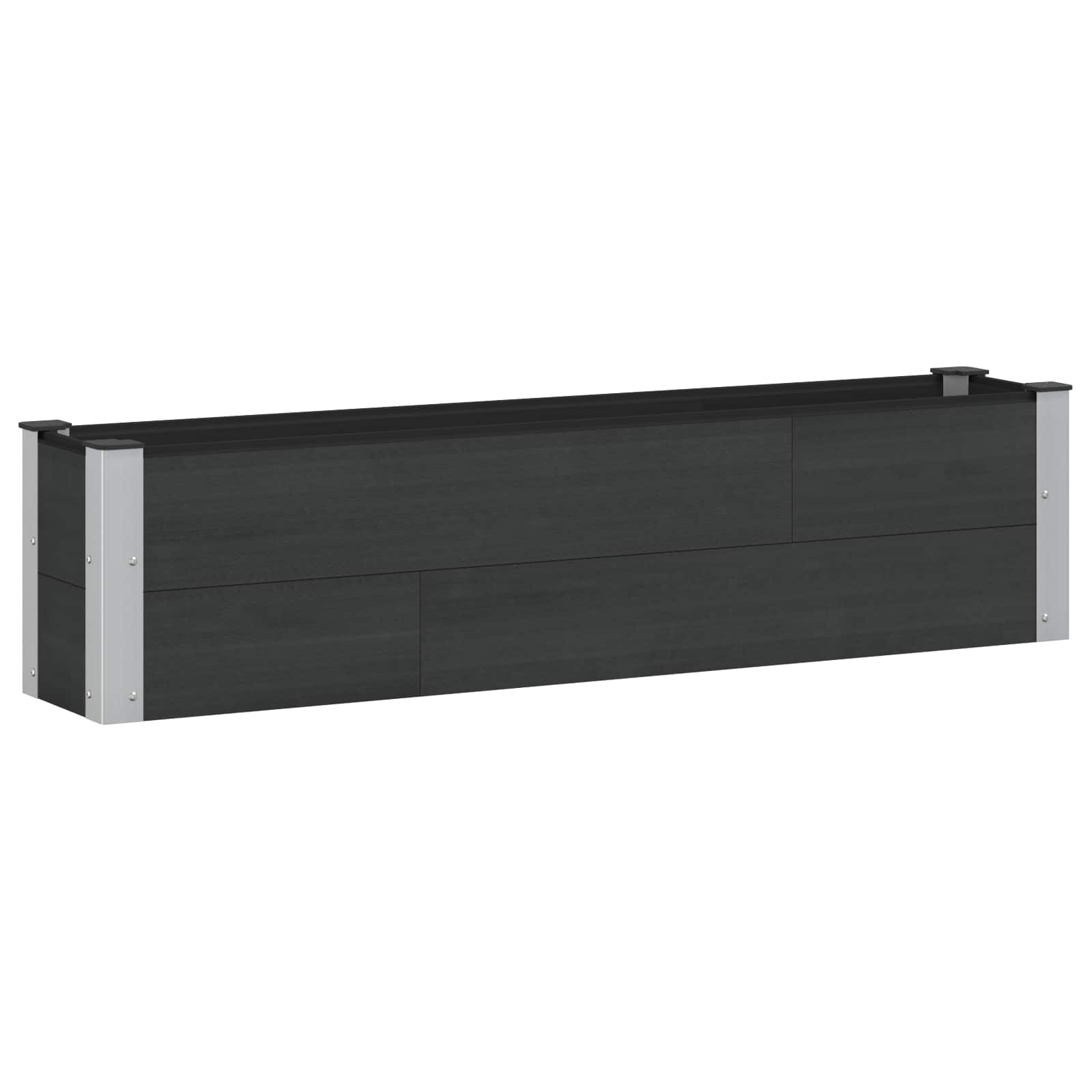 vidaXL Υπερυψωμένη Ζαρντινιέρα Μαύρο 150 x 30 x 36 εκ - Image 2