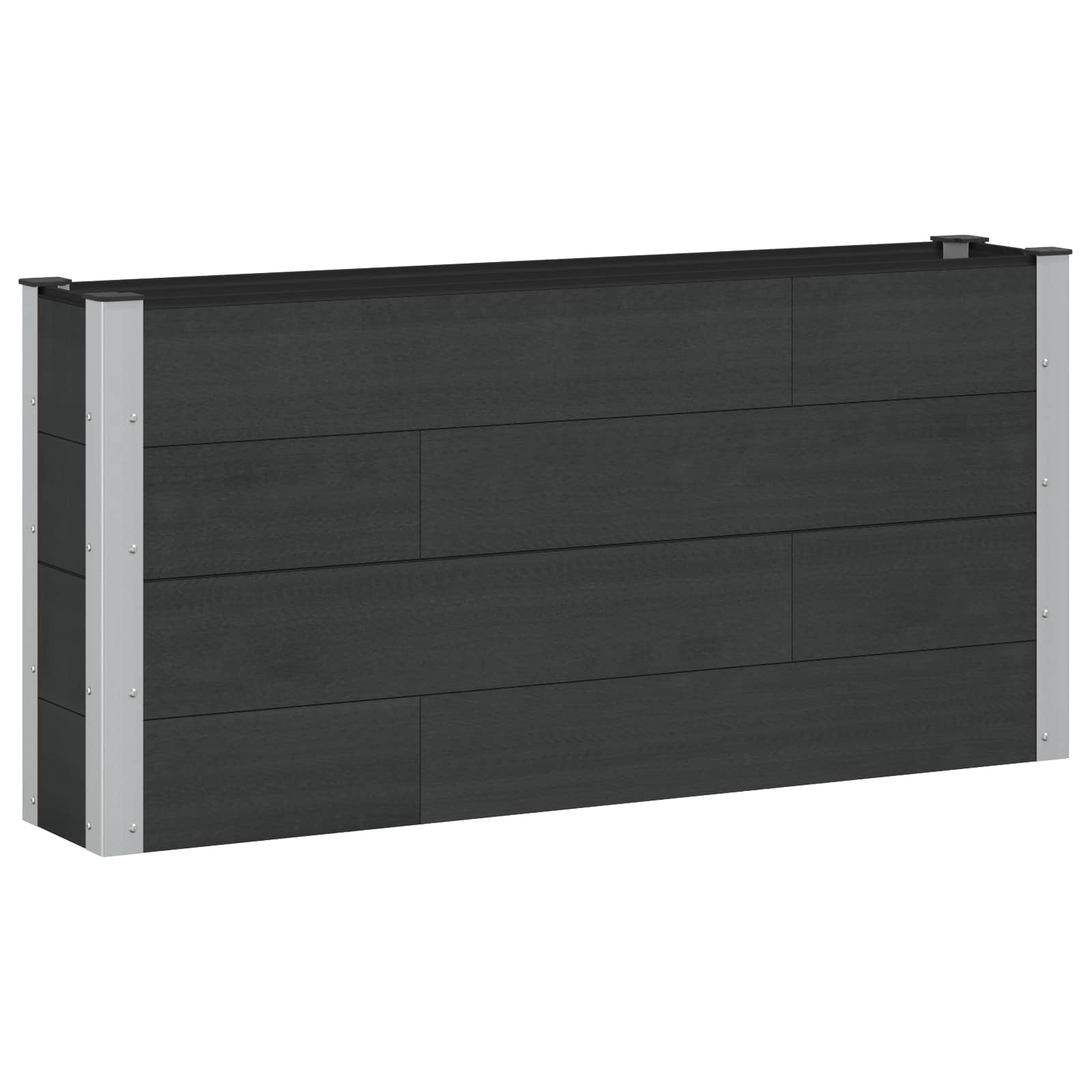 vidaXL Υπερυψωμένη Ζαρντινιέρα Μαύρο 150 x 30 x 72 εκ - Image 2