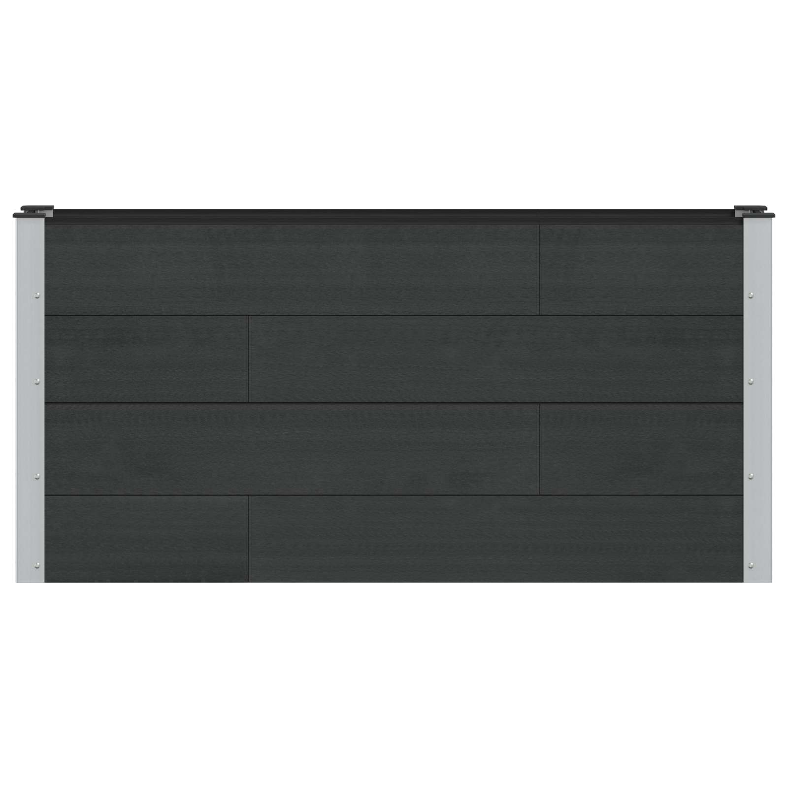 vidaXL Υπερυψωμένη Ζαρντινιέρα Μαύρο 150 x 30 x 72 εκ - Image 3